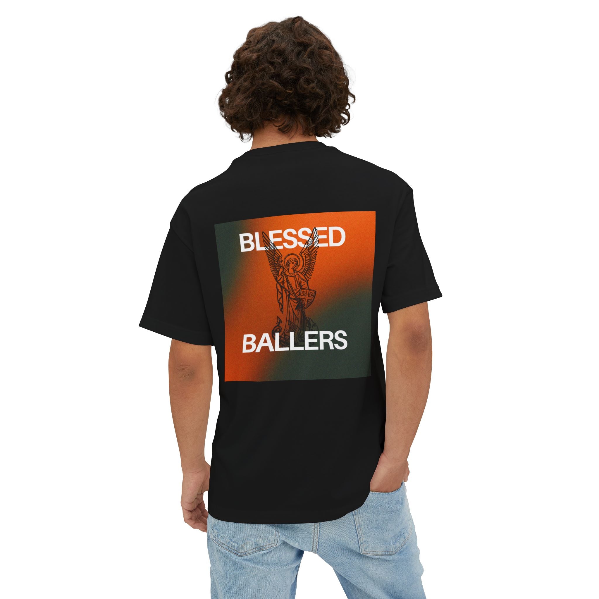 Unisex Oversized Boxy Tee - Blessed Ballers Graphic Shirt