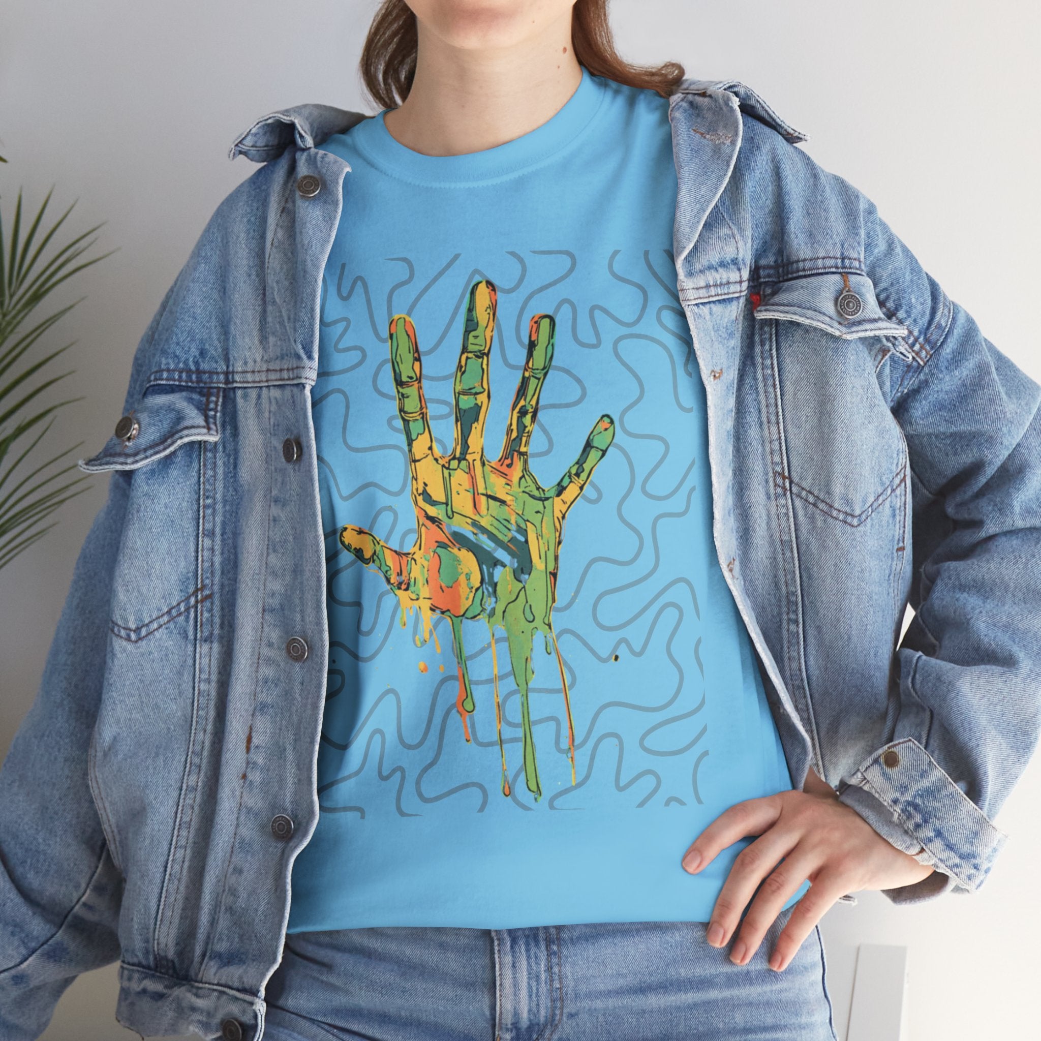 Vibrant Hand Art Tee 1