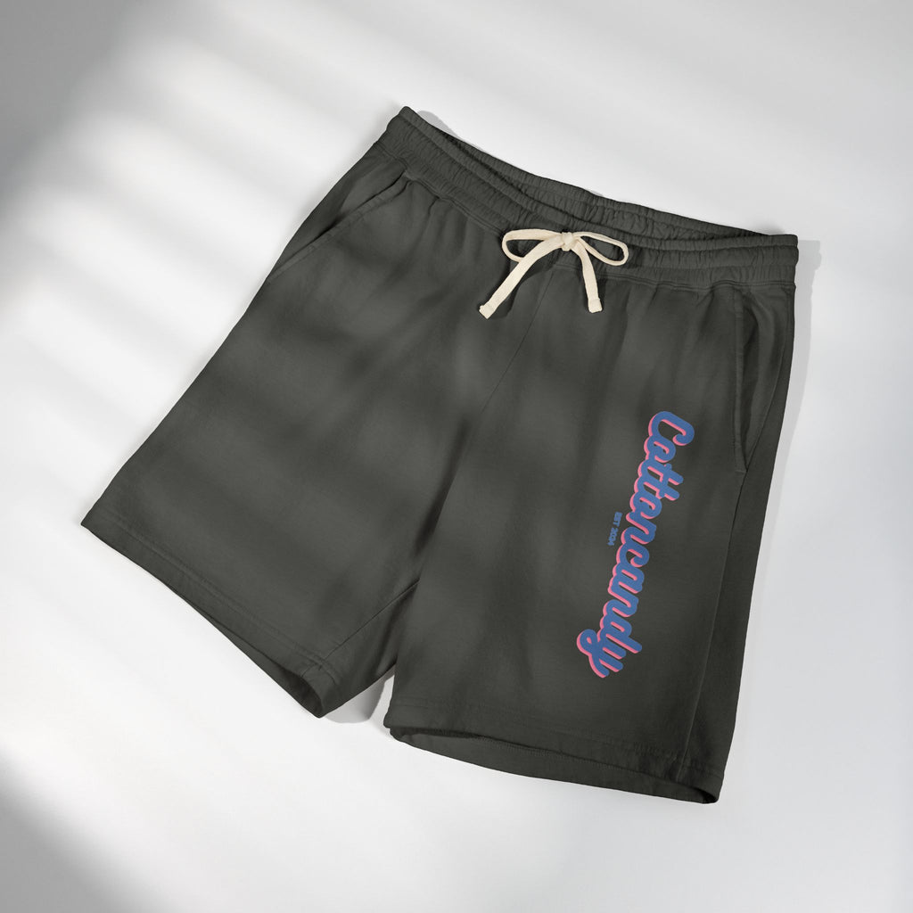 Cotton Candy Graphic Sweat Shorts — Lightweight Garment-Dyed Fleece