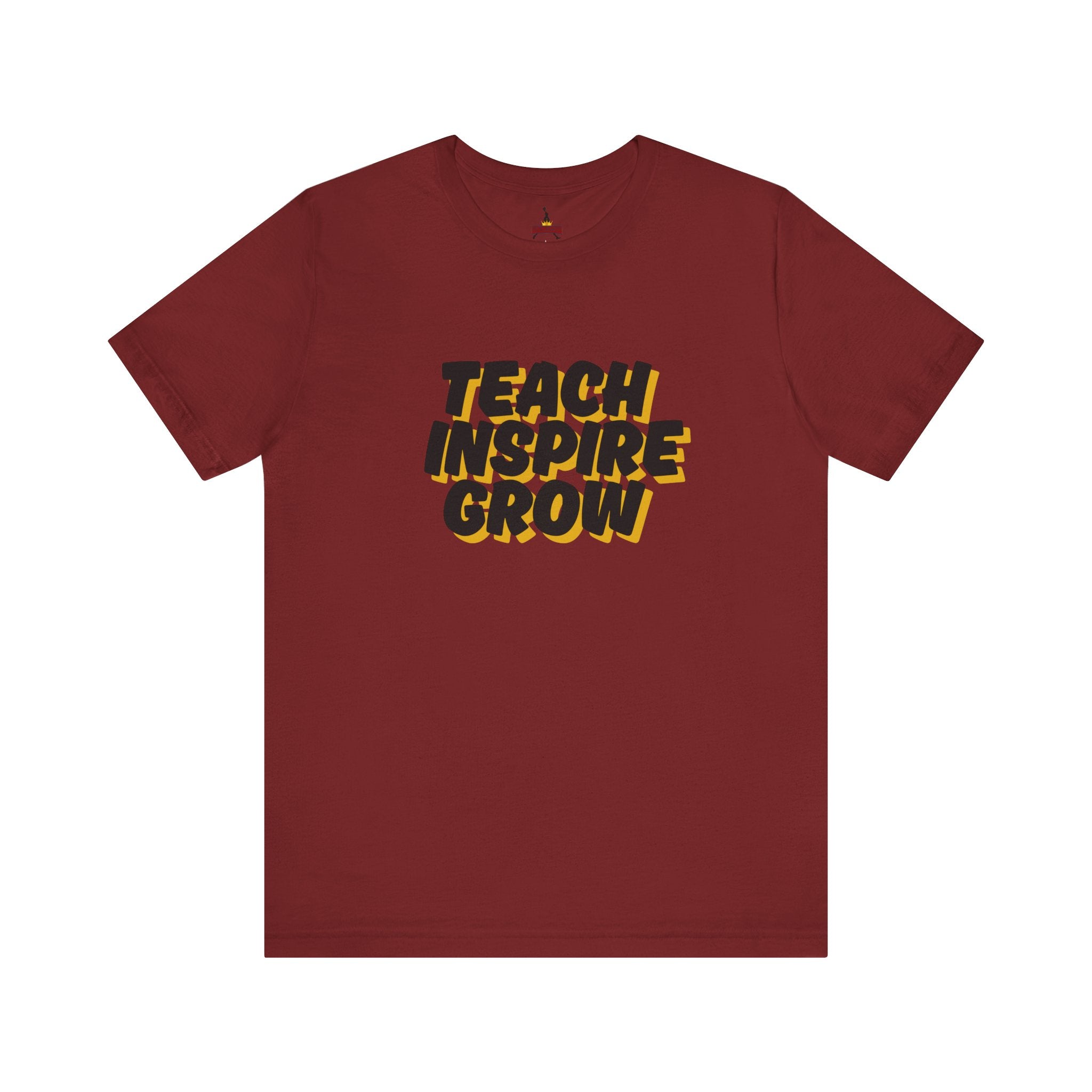 Inspiring Teacher Tee - Teach Inspire Grow Unisex Jersey Short Sleeve Shirt