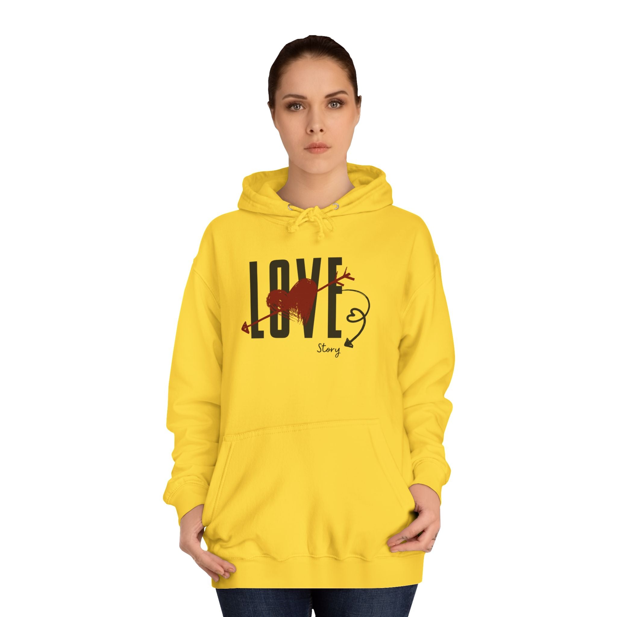 Love Heart Arrow Hoodie – Romantic College Pullover