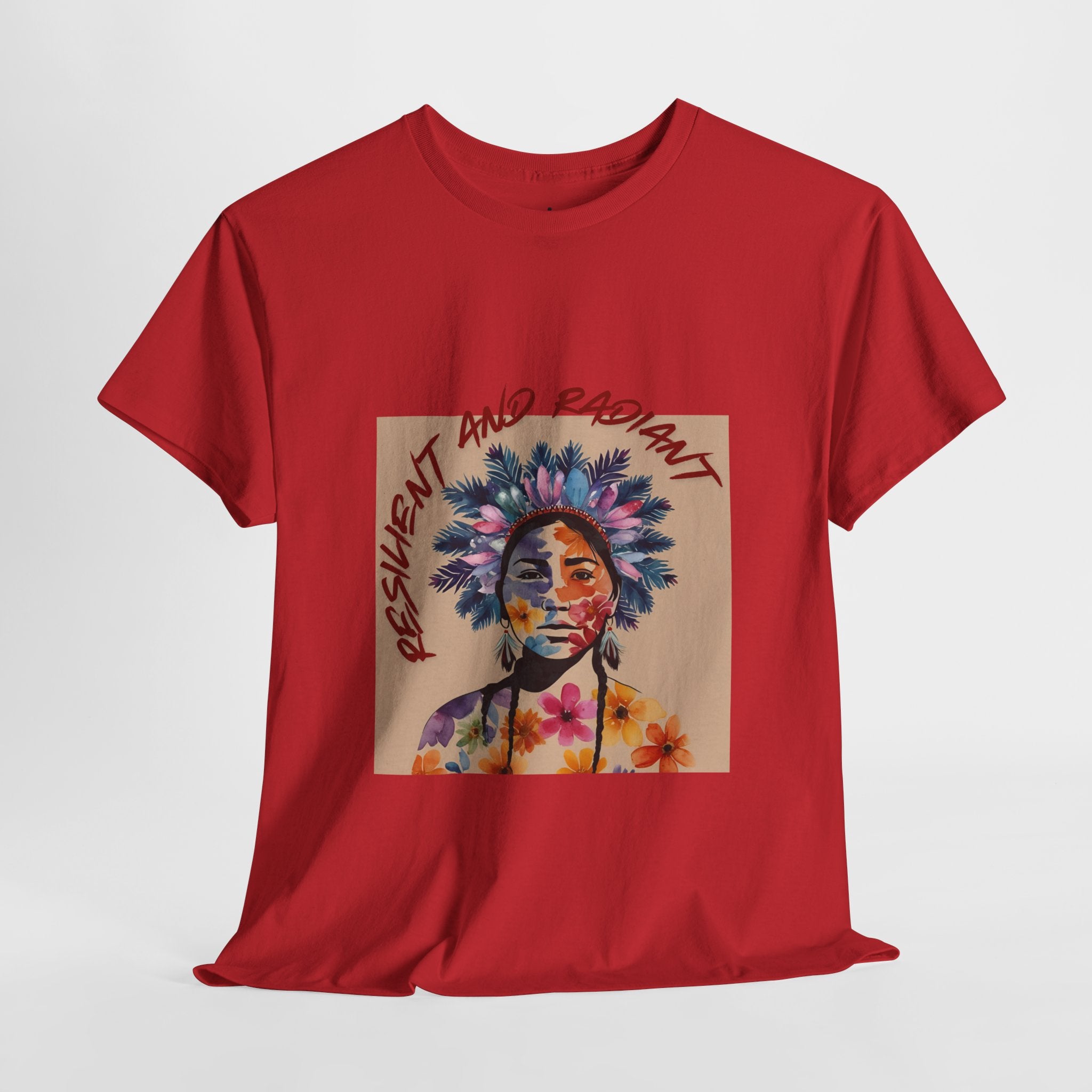 Empowered Floral Unisex Heavy Cotton Tee - Fresh & Radiant Design