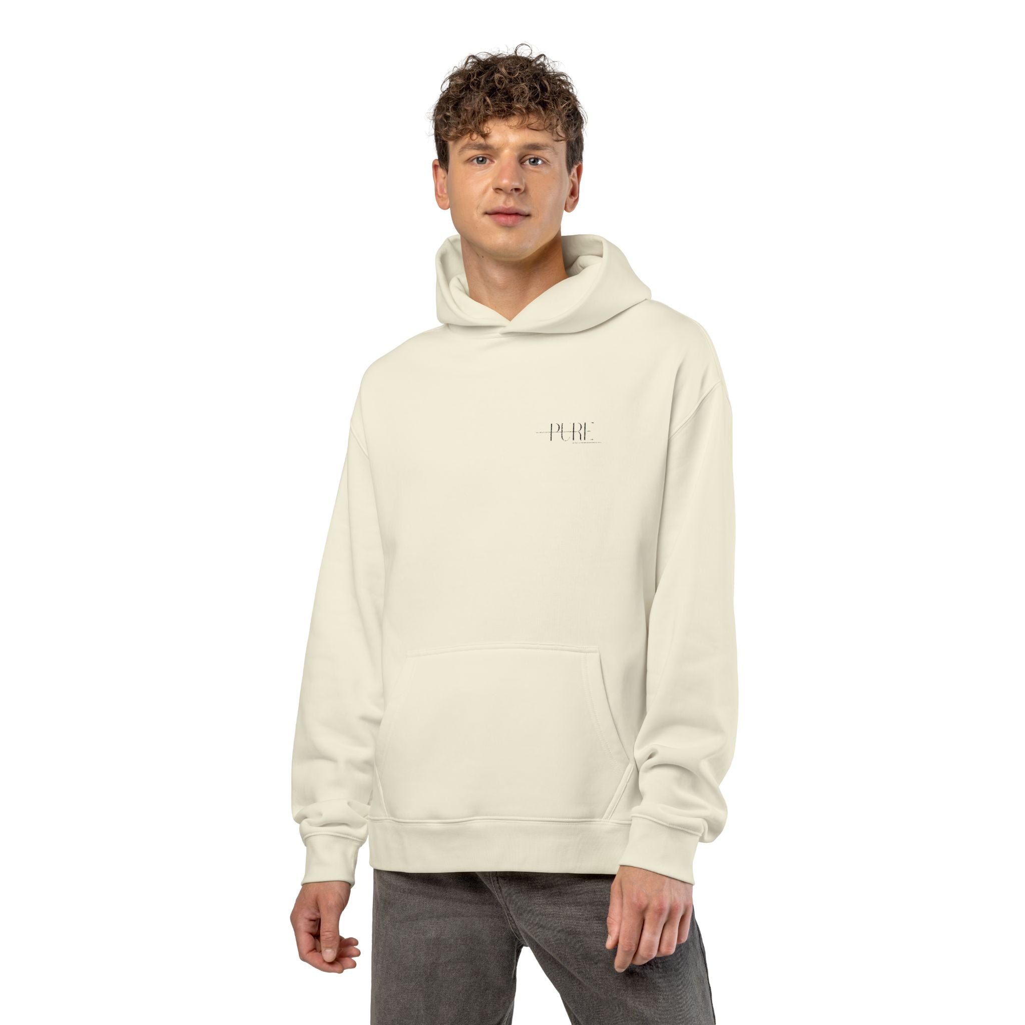 Minimal 'Relax' Embroidered Hoodie — Cozy Casual Pullover