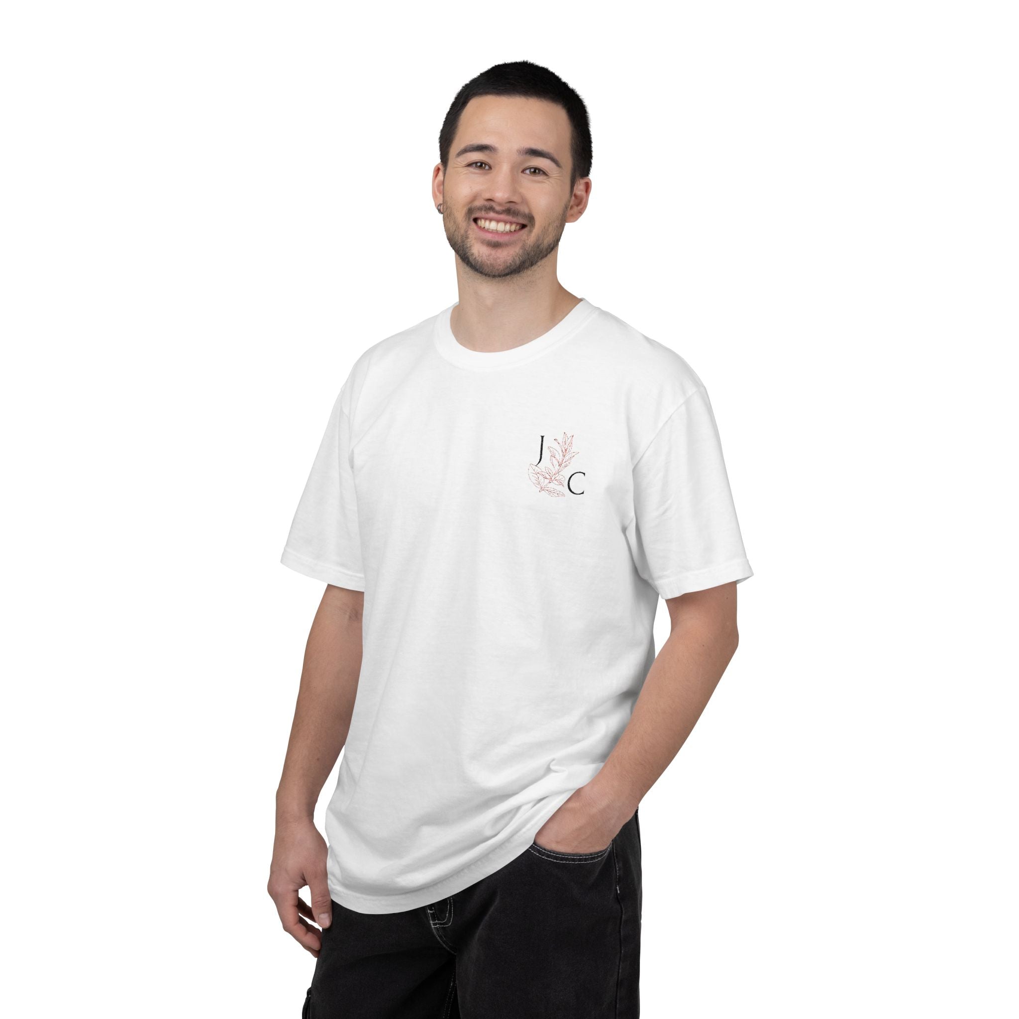 JC's Flower embordered T‑Shirt