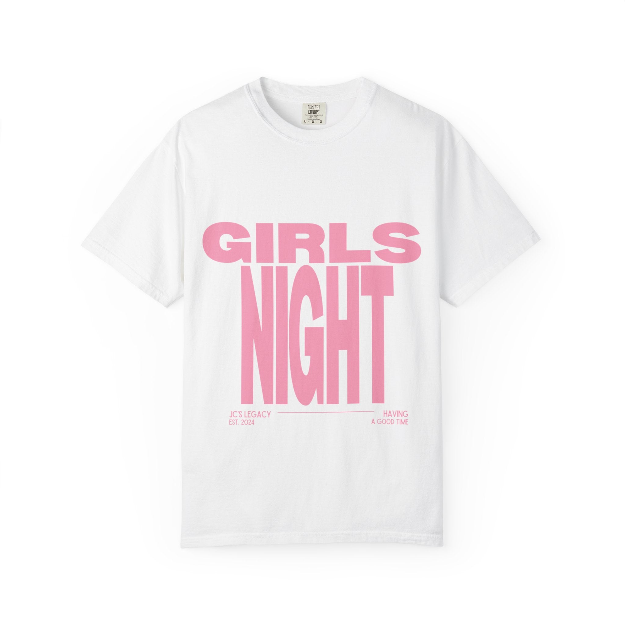Girls Night T-Shirt — Bold Pink Graphic Tee for Bachelorette & Party