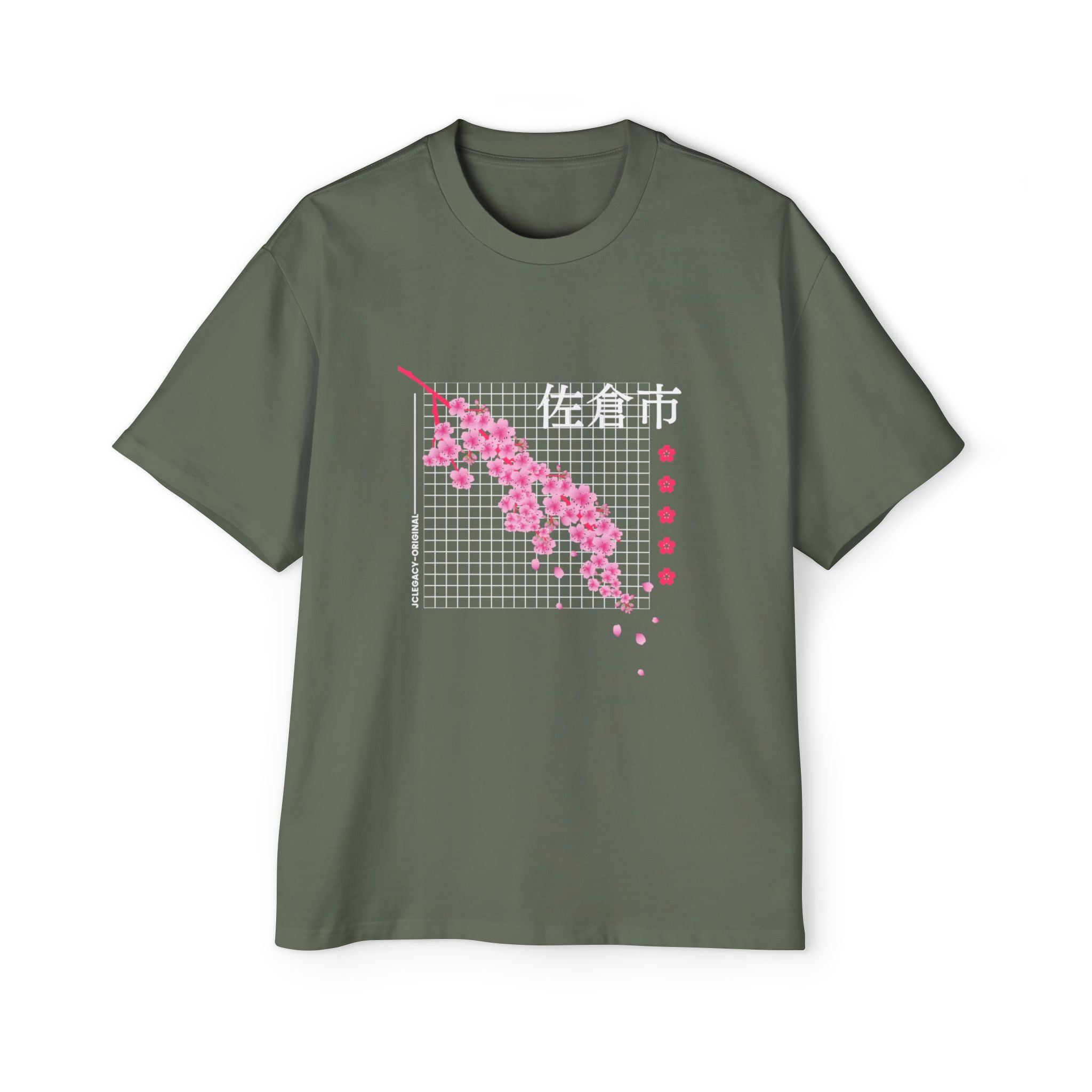 Cherry Blossom City oversized heavy T-shirt