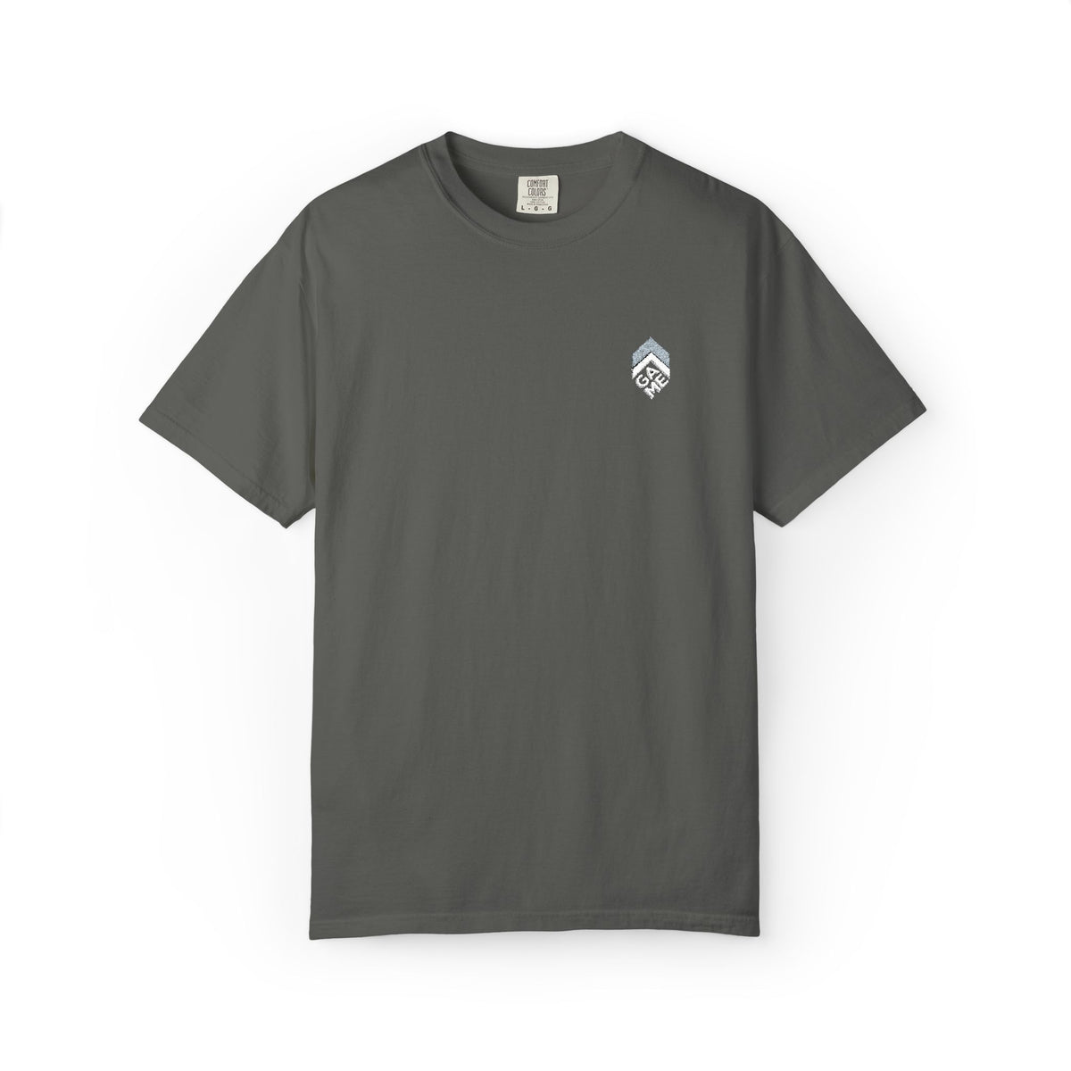 Golden Sunrise Tee — Small Floral Heart Chest Graphic