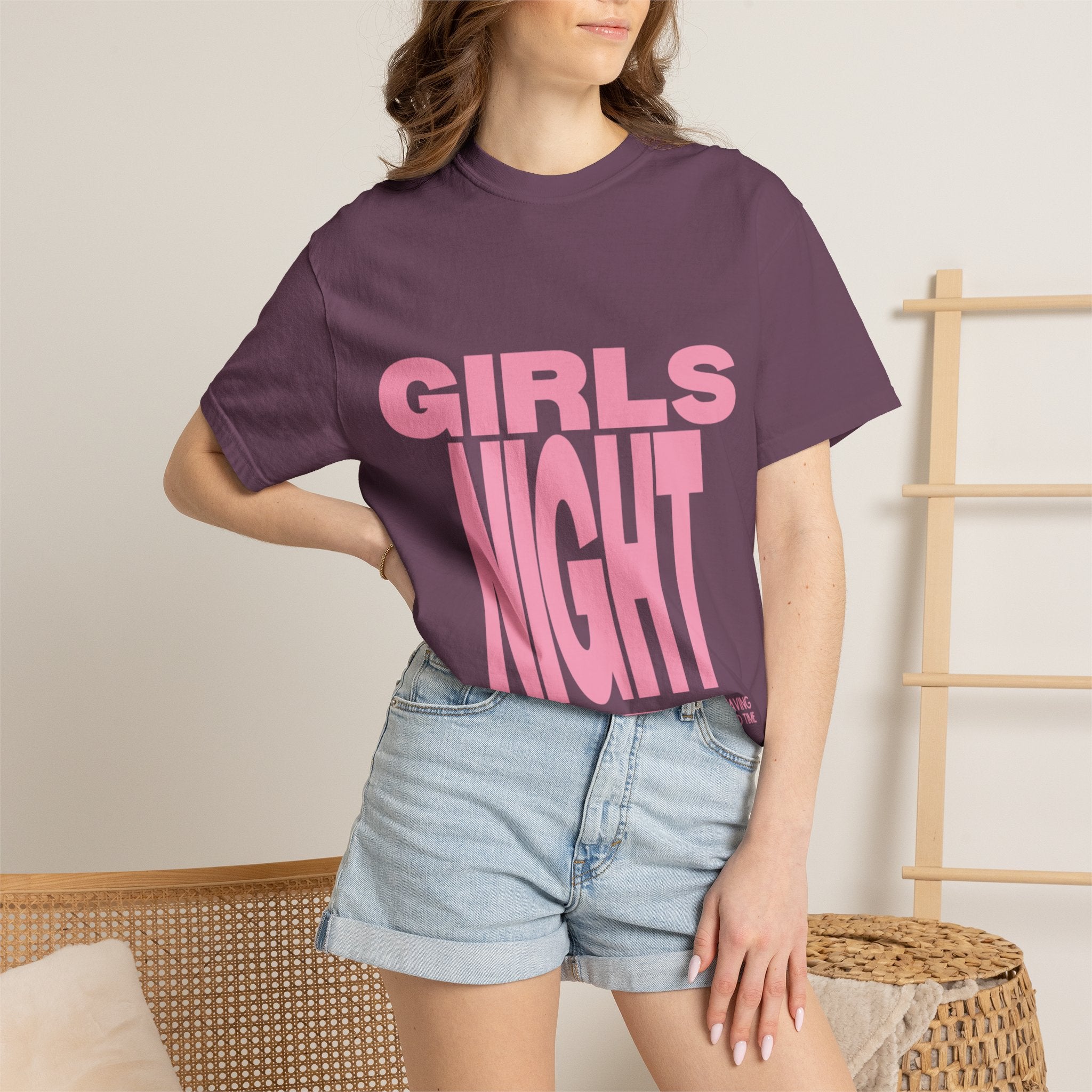 Girls Night T-Shirt — Bold Pink Graphic Tee for Bachelorette & Party