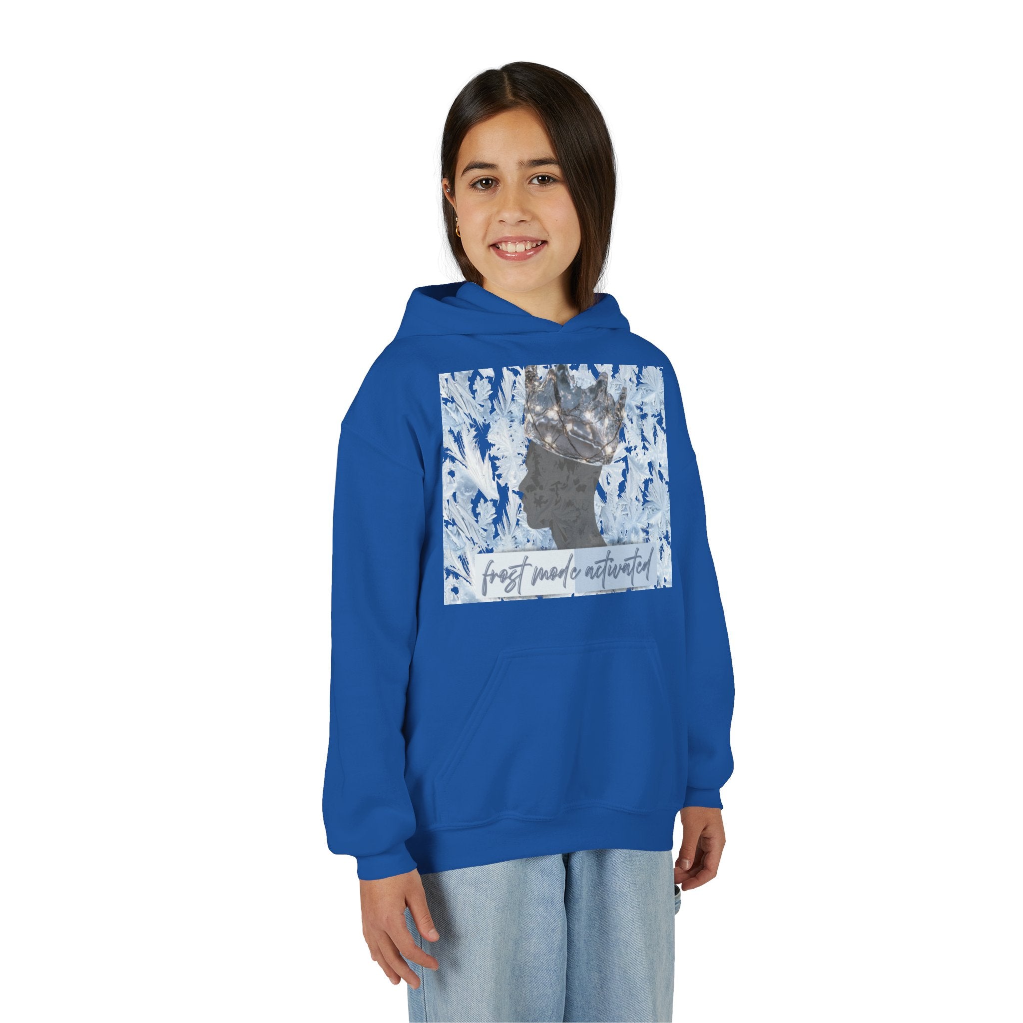 Youth Hoodie — "Frost Mode Activated" Graphic Sweatshirt
