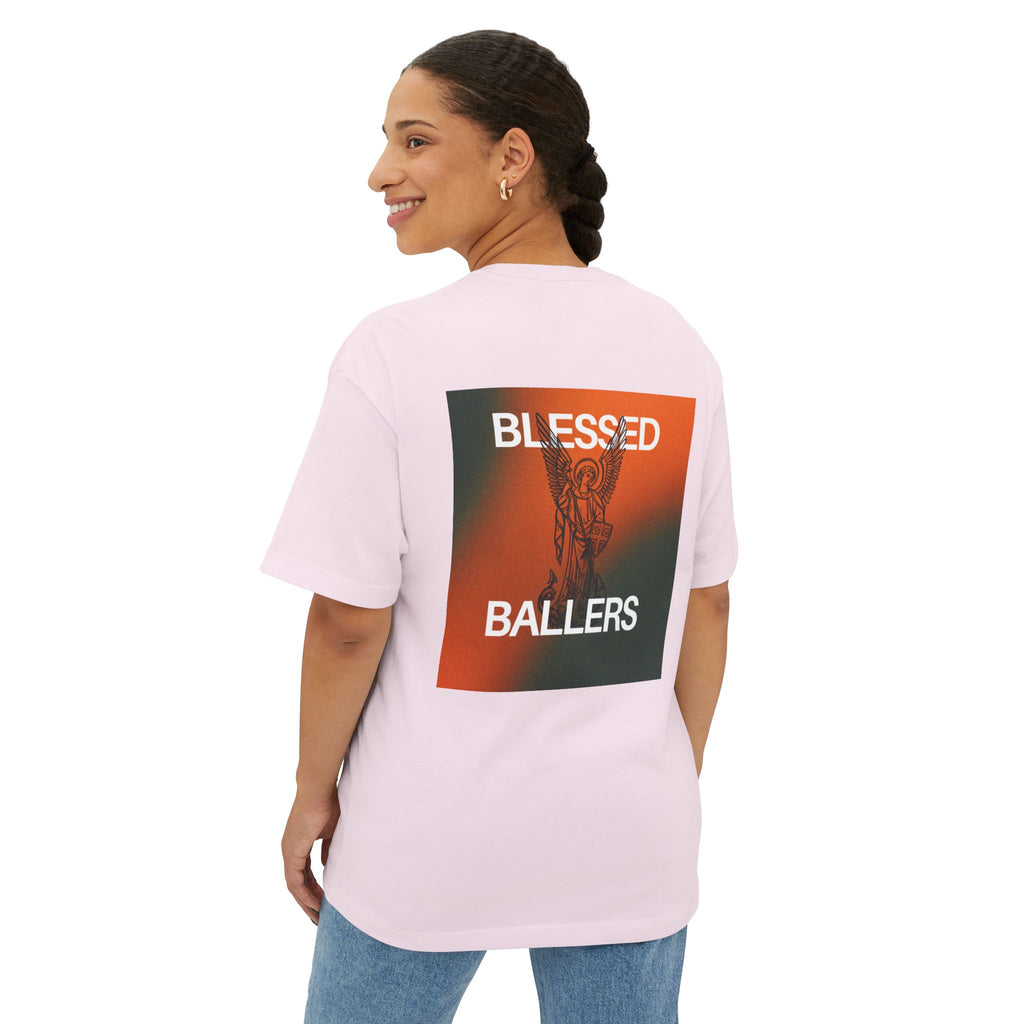 Unisex Oversized Boxy Tee - Blessed Ballers Graphic Shirt