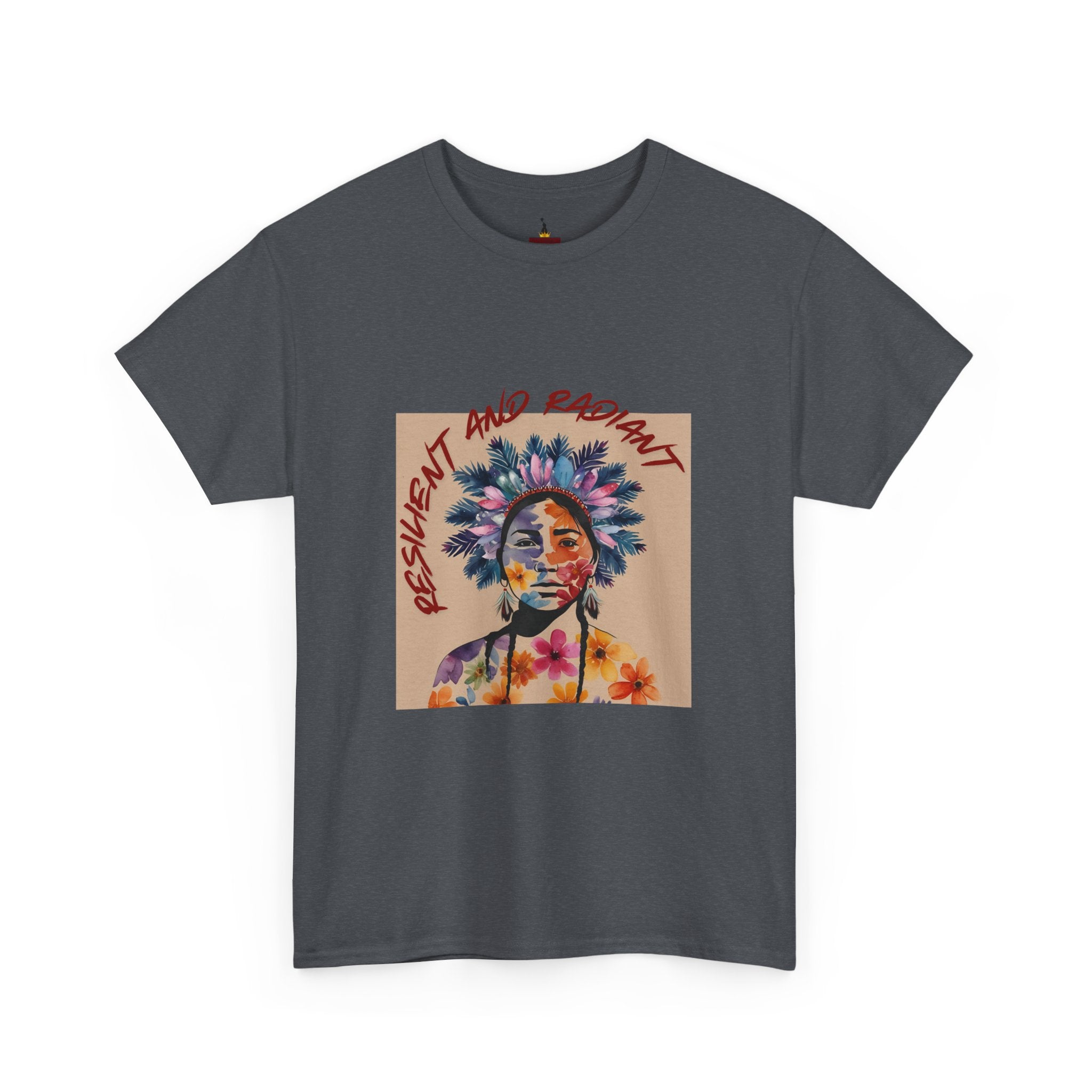 Empowered Floral Unisex Heavy Cotton Tee - Fresh & Radiant Design