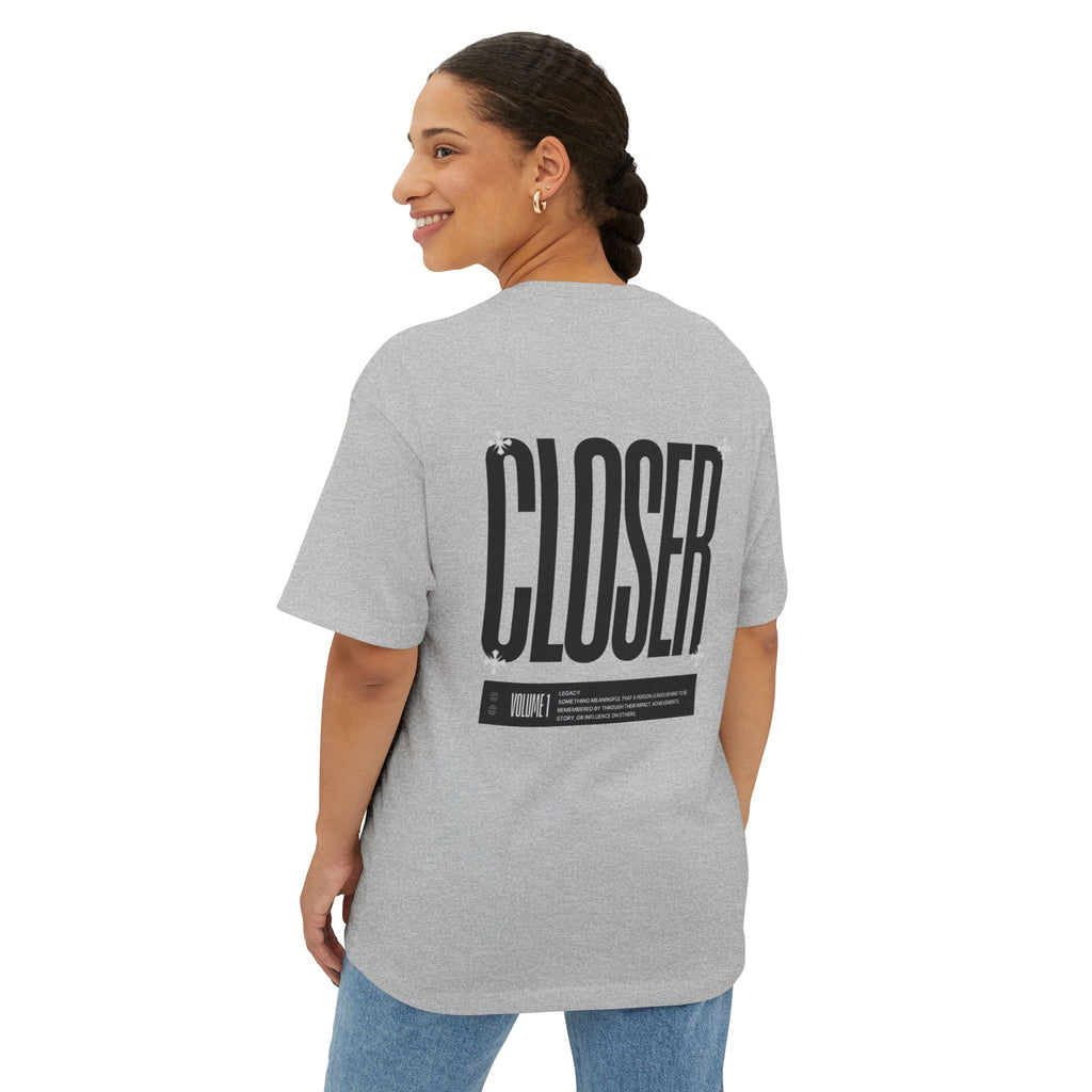 Closer Graphic Tee — Oversized Boxy Pink T‑Shirt