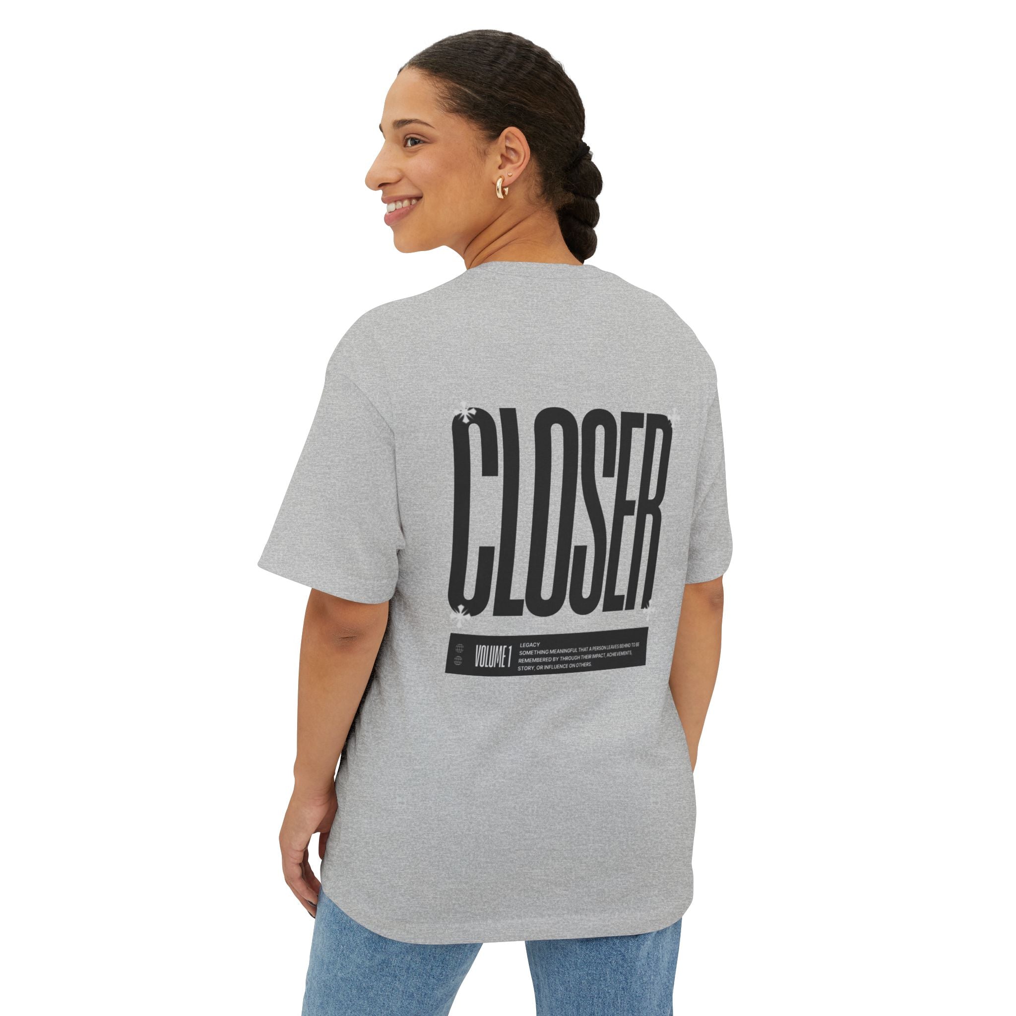 Closer Graphic Tee — Oversized Boxy Pink T‑Shirt