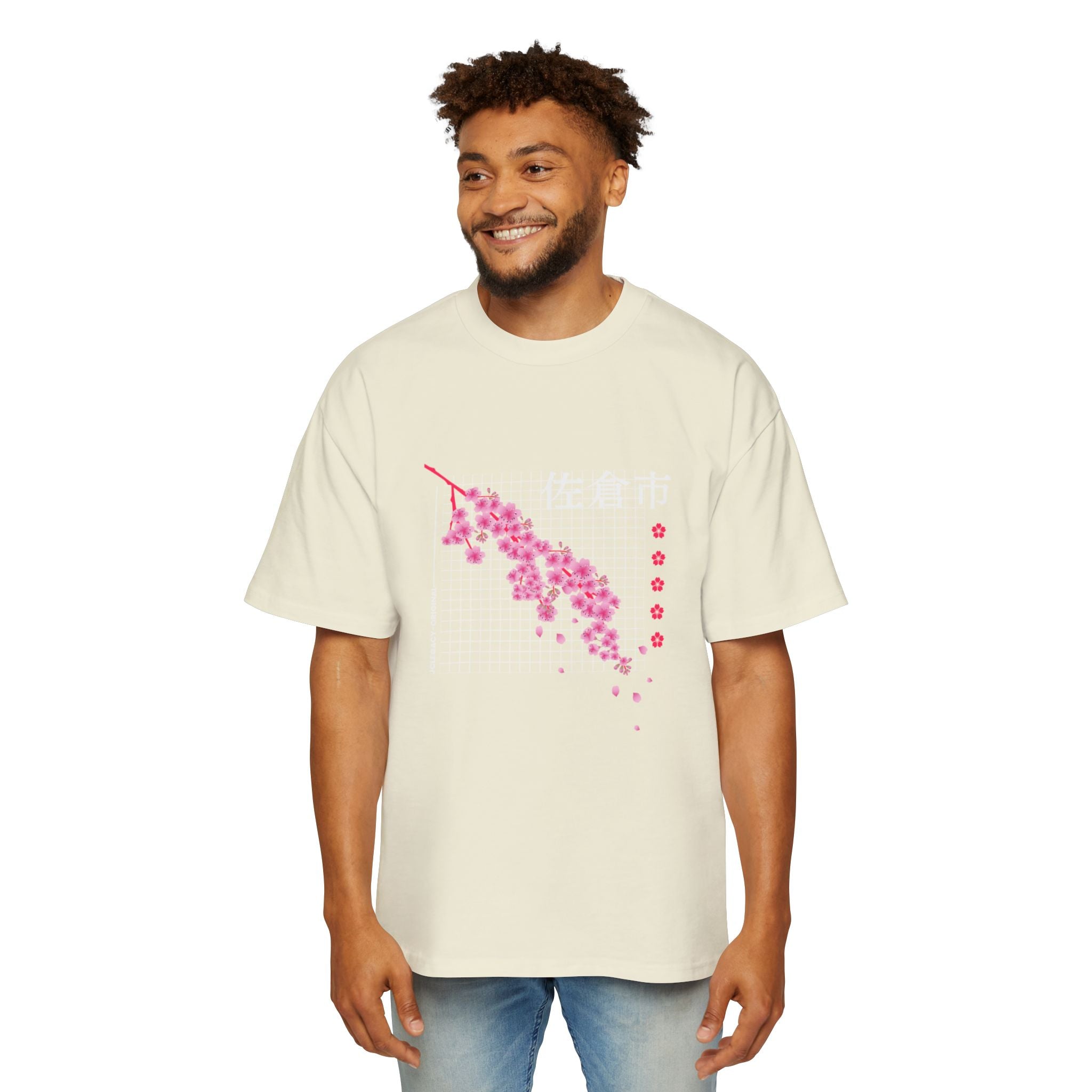 Cherry Blossom City oversized heavy T-shirt