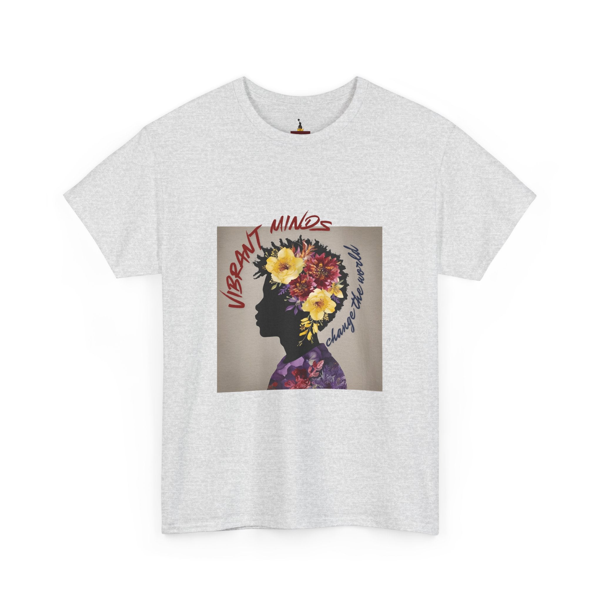Vibrant Minds Unisex Heavy Cotton Tee – Embrace Creativity with Floral Design