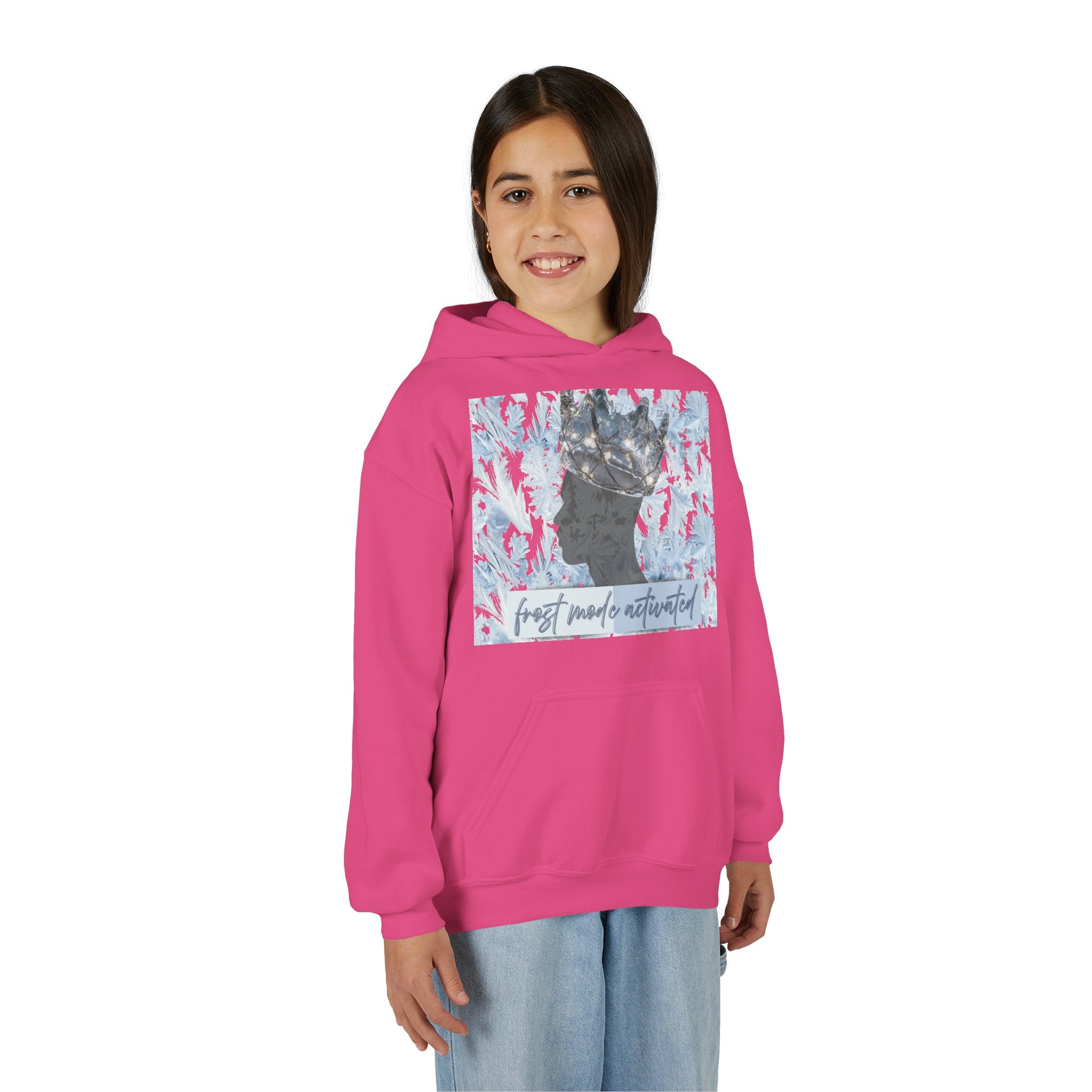 Youth Hoodie — "Frost Mode Activated" Graphic Sweatshirt