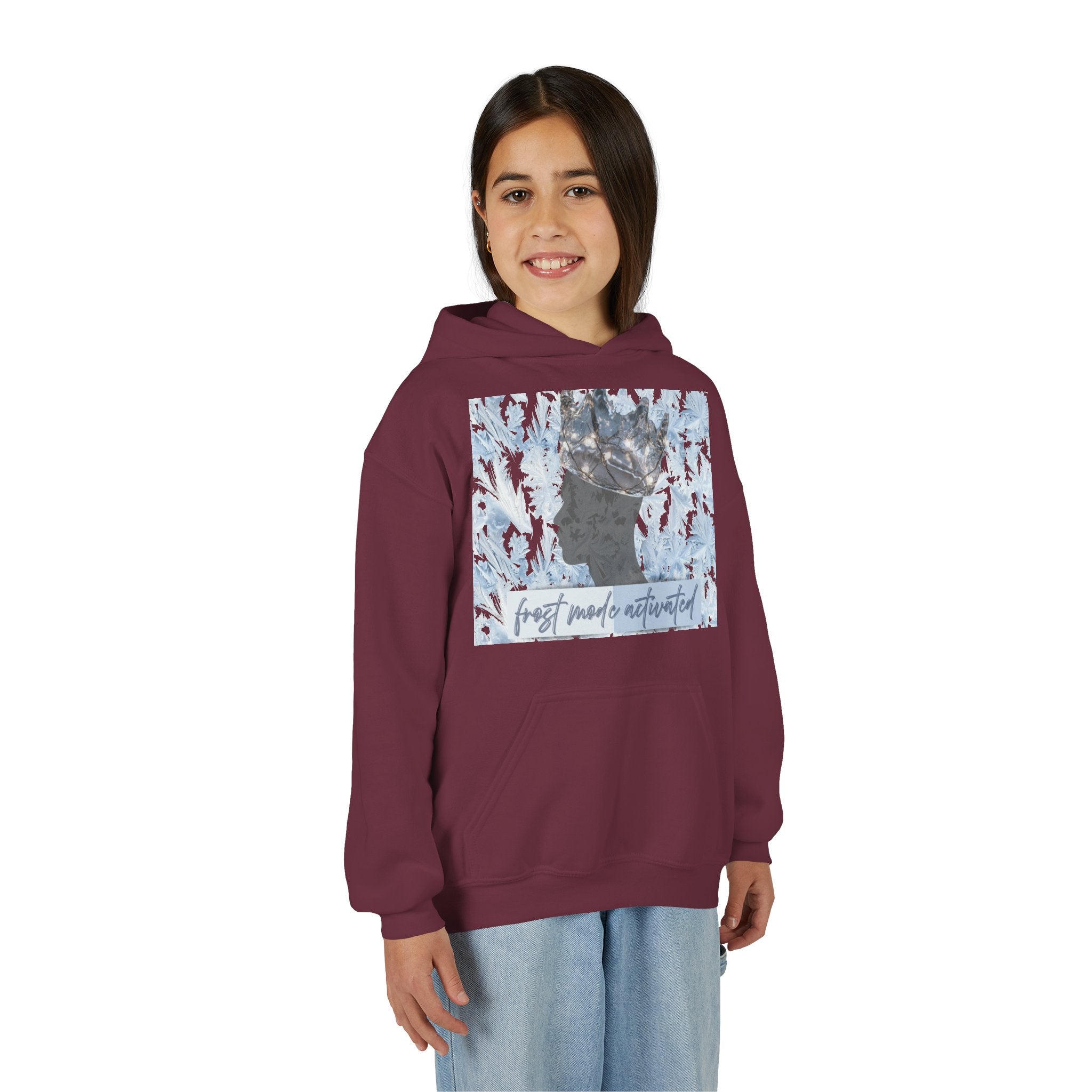 Youth Hoodie — "Frost Mode Activated" Graphic Sweatshirt