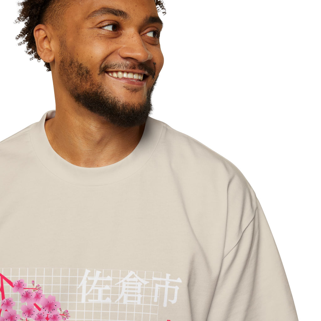Cherry Blossom City oversized heavy T-shirt