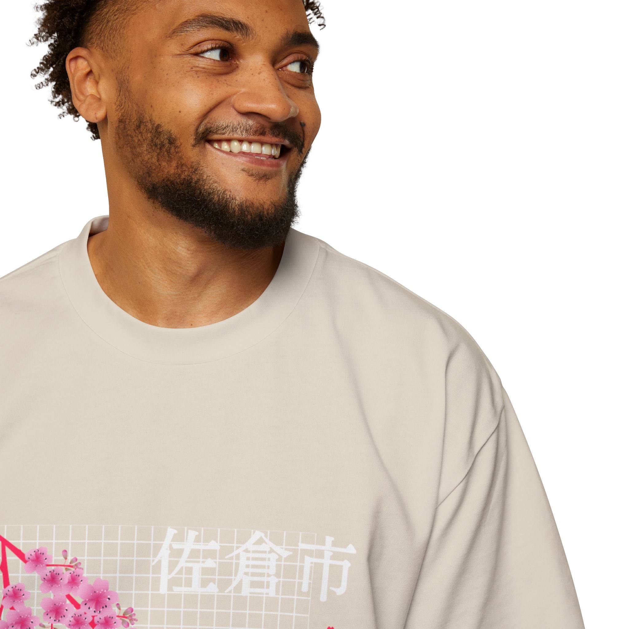 Cherry Blossom City oversized heavy T-shirt
