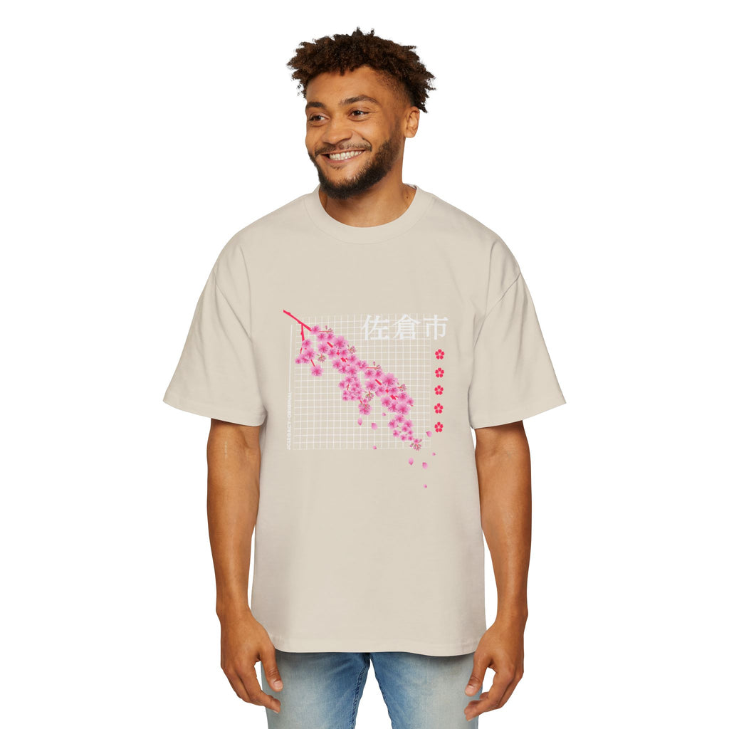 Cherry Blossom City oversized heavy T-shirt