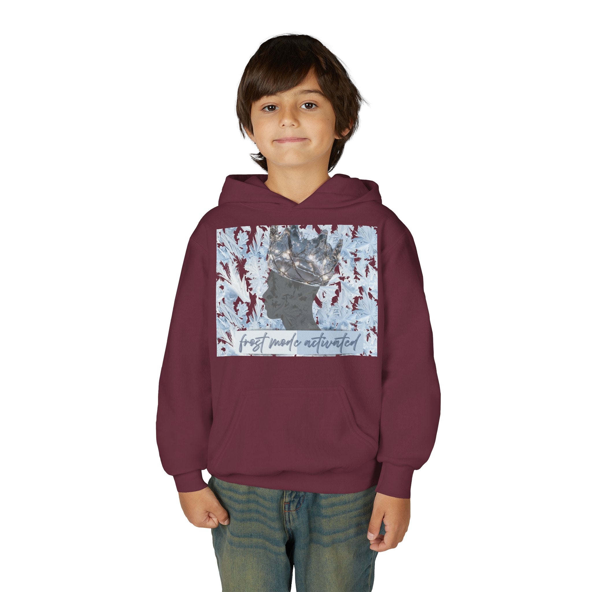 Youth Hoodie — "Frost Mode Activated" Graphic Sweatshirt
