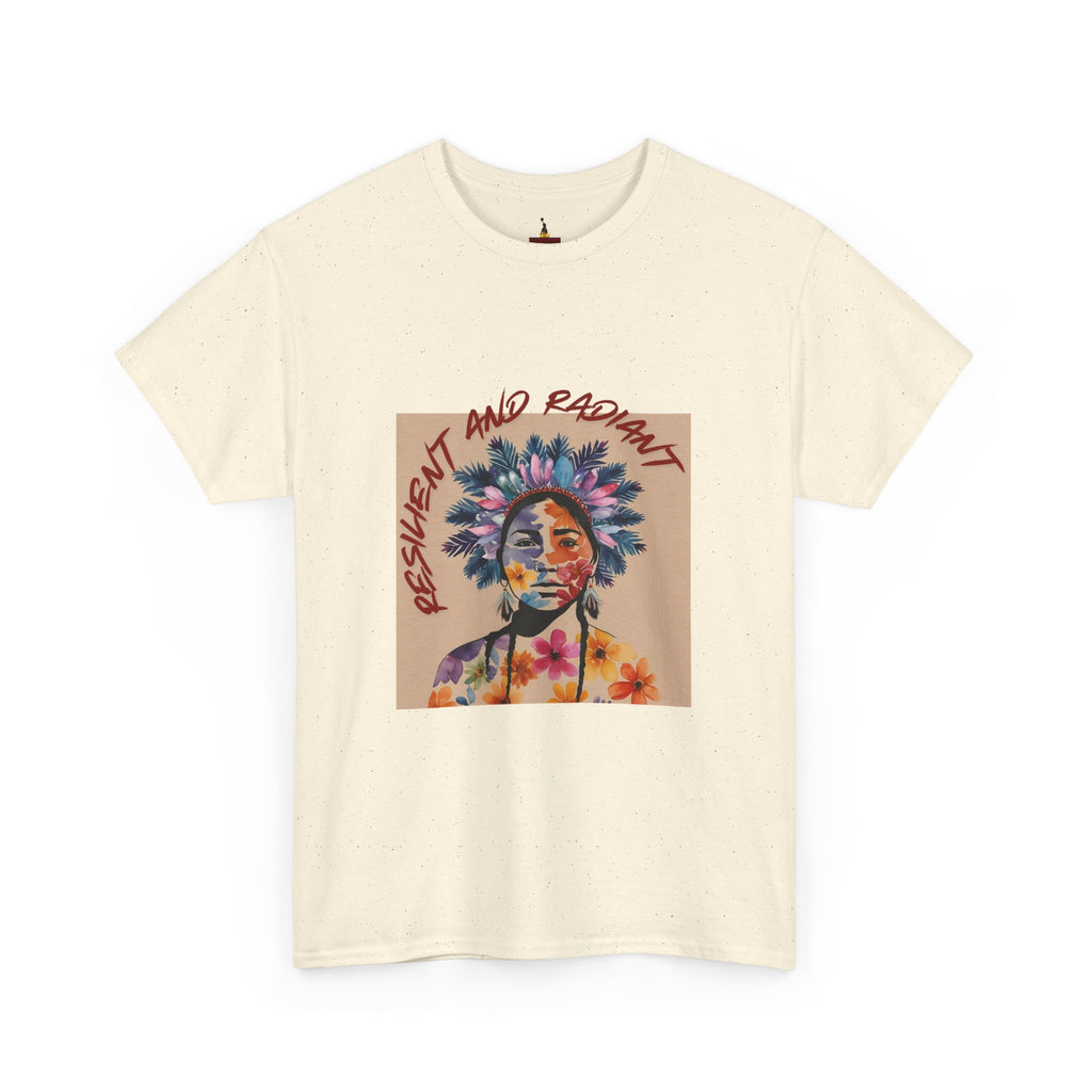Empowered Floral Unisex Heavy Cotton Tee - Fresh & Radiant Design
