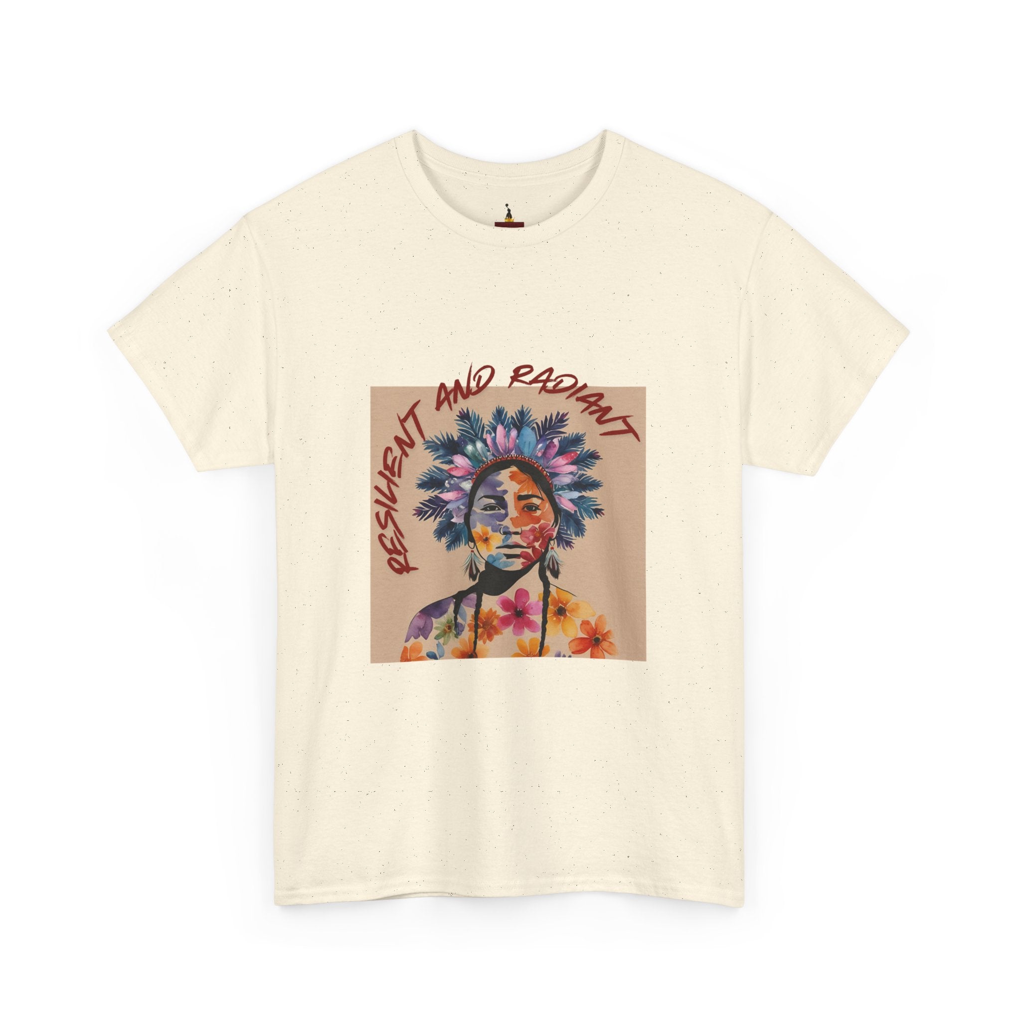 Empowered Floral Unisex Heavy Cotton Tee - Fresh & Radiant Design