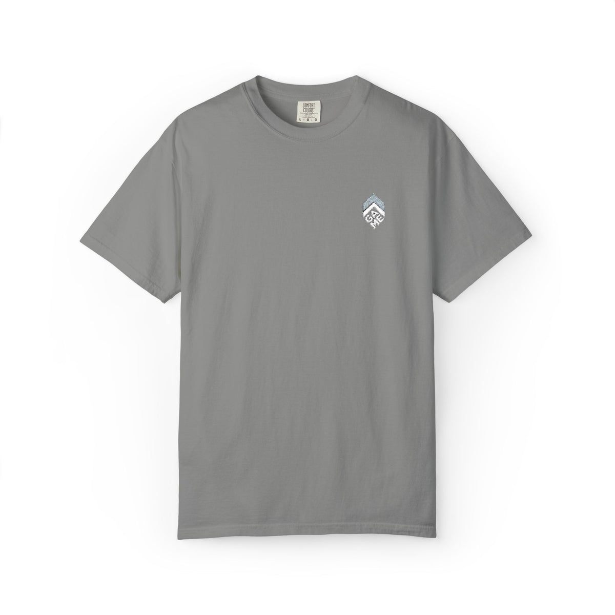 Golden Sunrise Tee — Small Floral Heart Chest Graphic