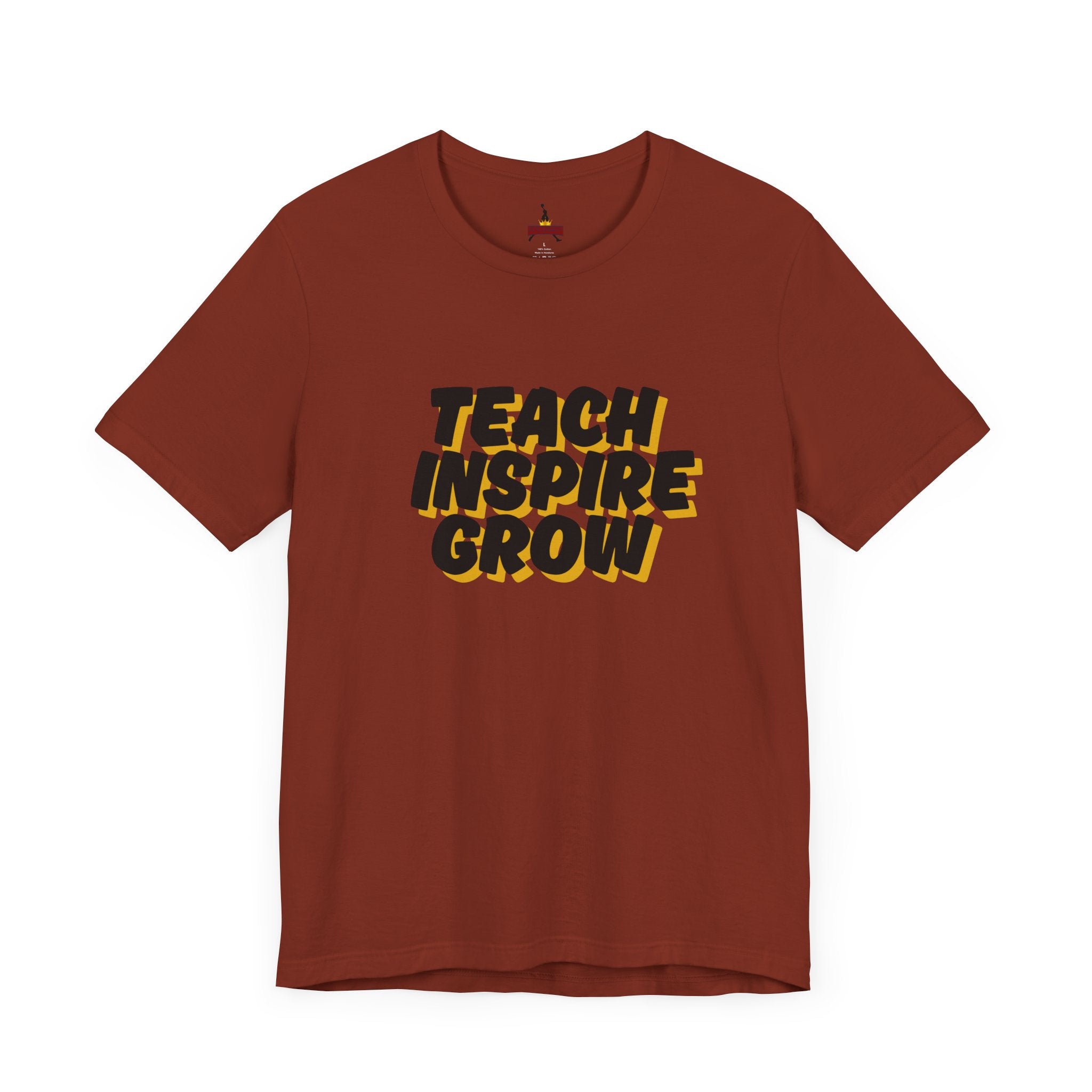 Inspiring Teacher Tee - Teach Inspire Grow Unisex Jersey Short Sleeve Shirt
