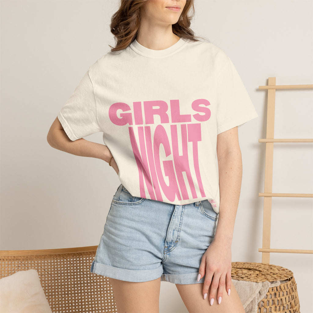 Girls Night T-Shirt — Bold Pink Graphic Tee for Bachelorette & Party