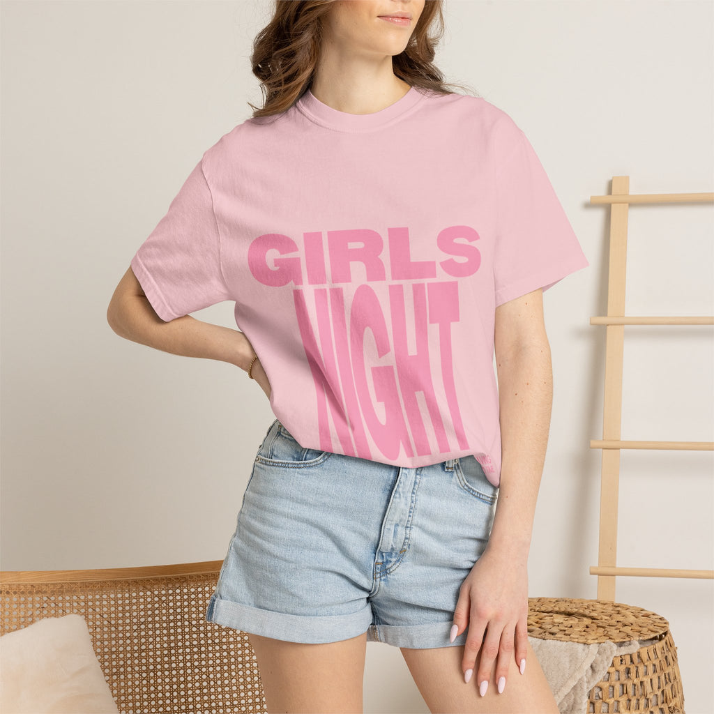 Girls Night T-Shirt — Bold Pink Graphic Tee for Bachelorette & Party