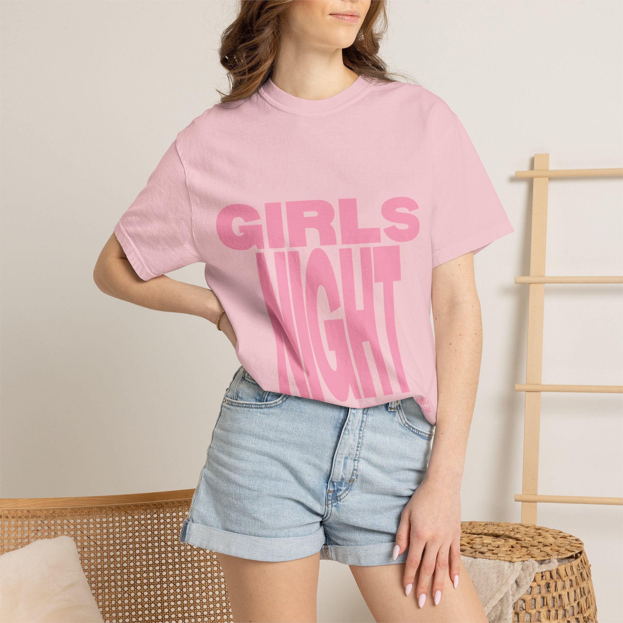 Girls Night T-Shirt — Bold Pink Graphic Tee for Bachelorette & Party