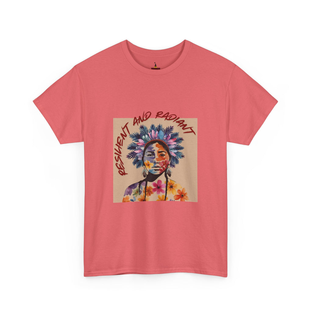 Empowered Floral Unisex Heavy Cotton Tee - Fresh & Radiant Design