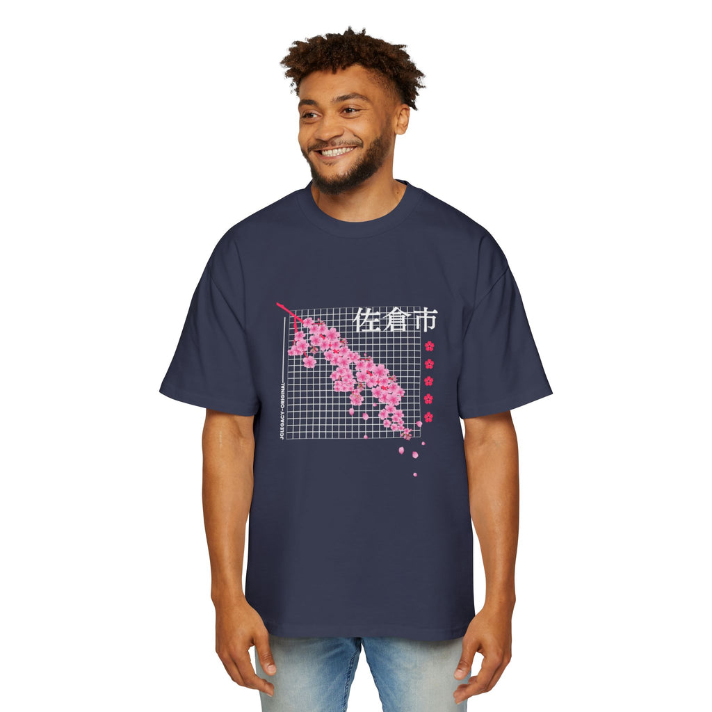 Cherry Blossom City oversized heavy T-shirt