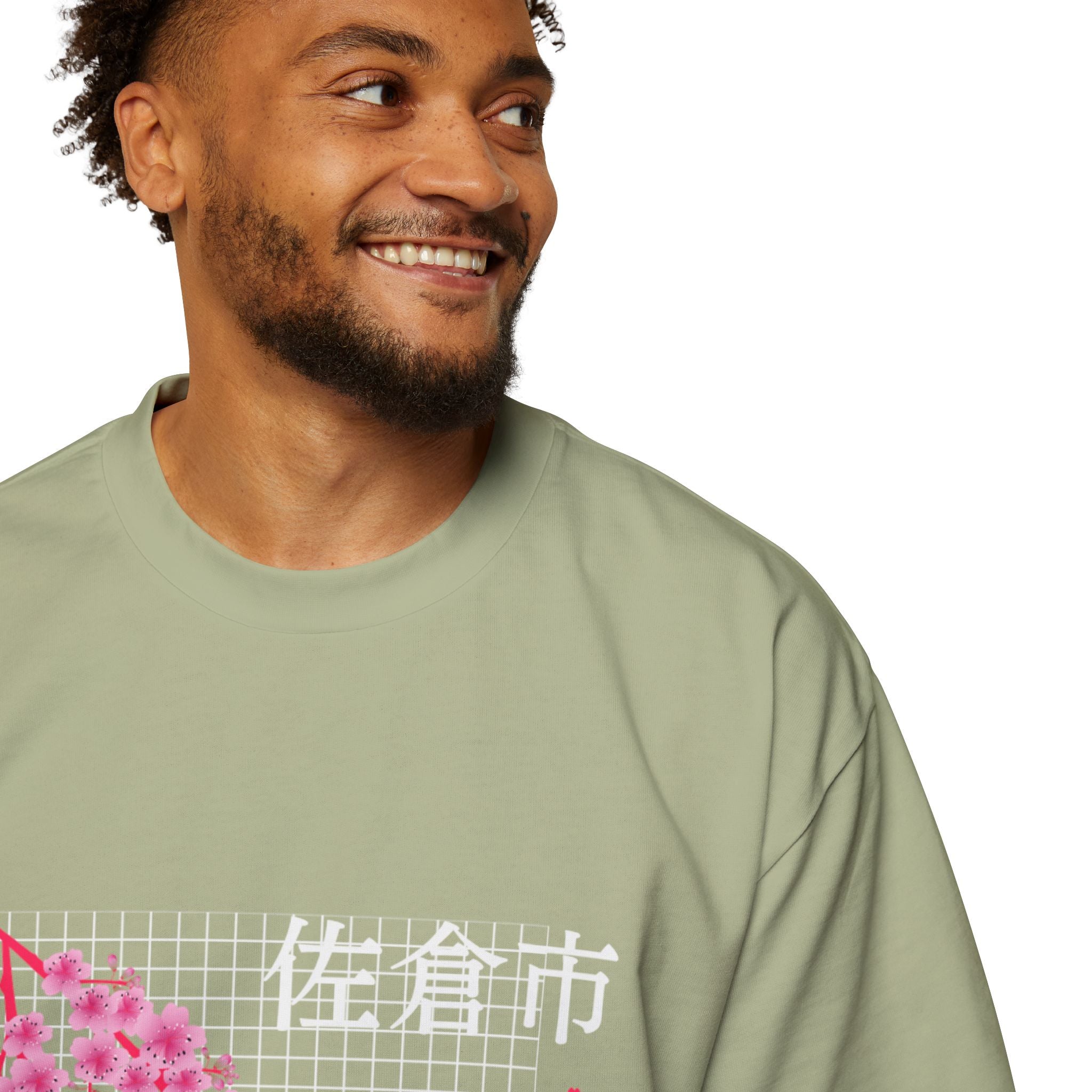 Cherry Blossom City oversized heavy T-shirt