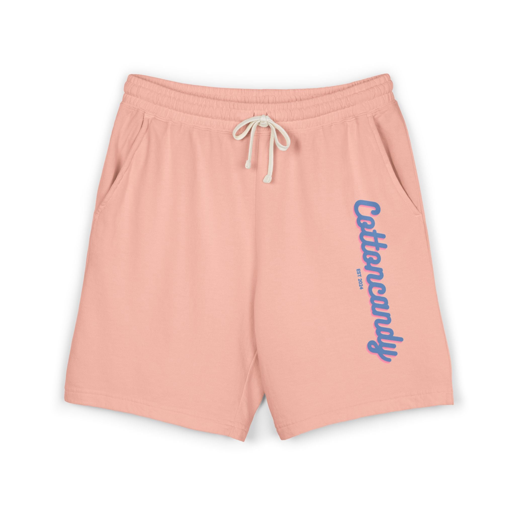 Cotton Candy Graphic Sweat Shorts — Lightweight Garment-Dyed Fleece