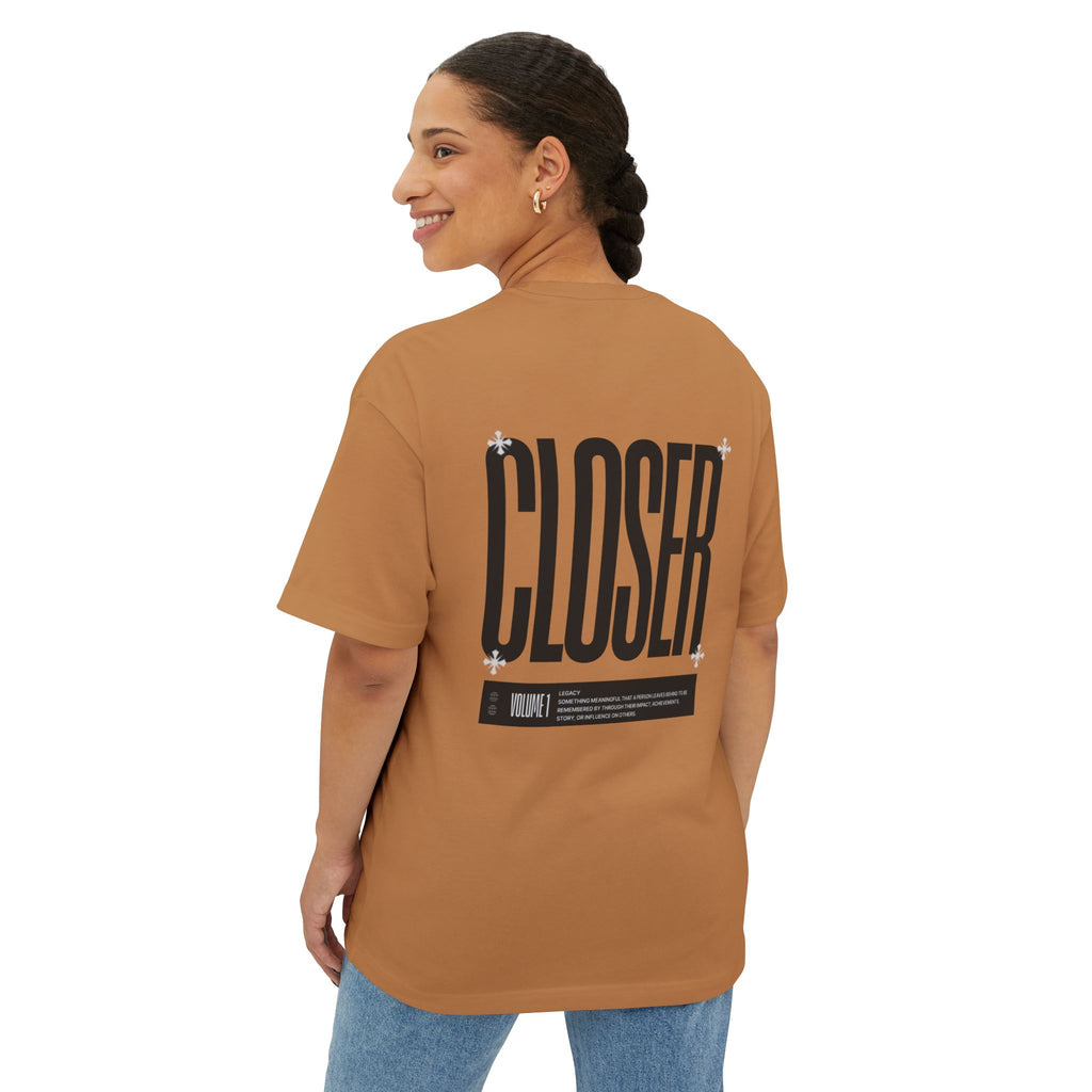 Closer Graphic Tee — Oversized Boxy Pink T‑Shirt