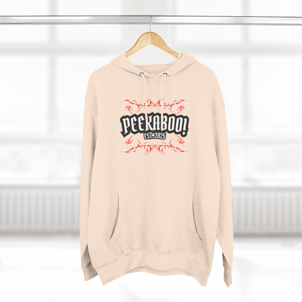Peekaboo! Three-Panel Fleece Hoodie - Cozy, Fun, Unisex Gift for Any Occasion, Perfect for Casual Outfits, Festival Wear, and Layering
