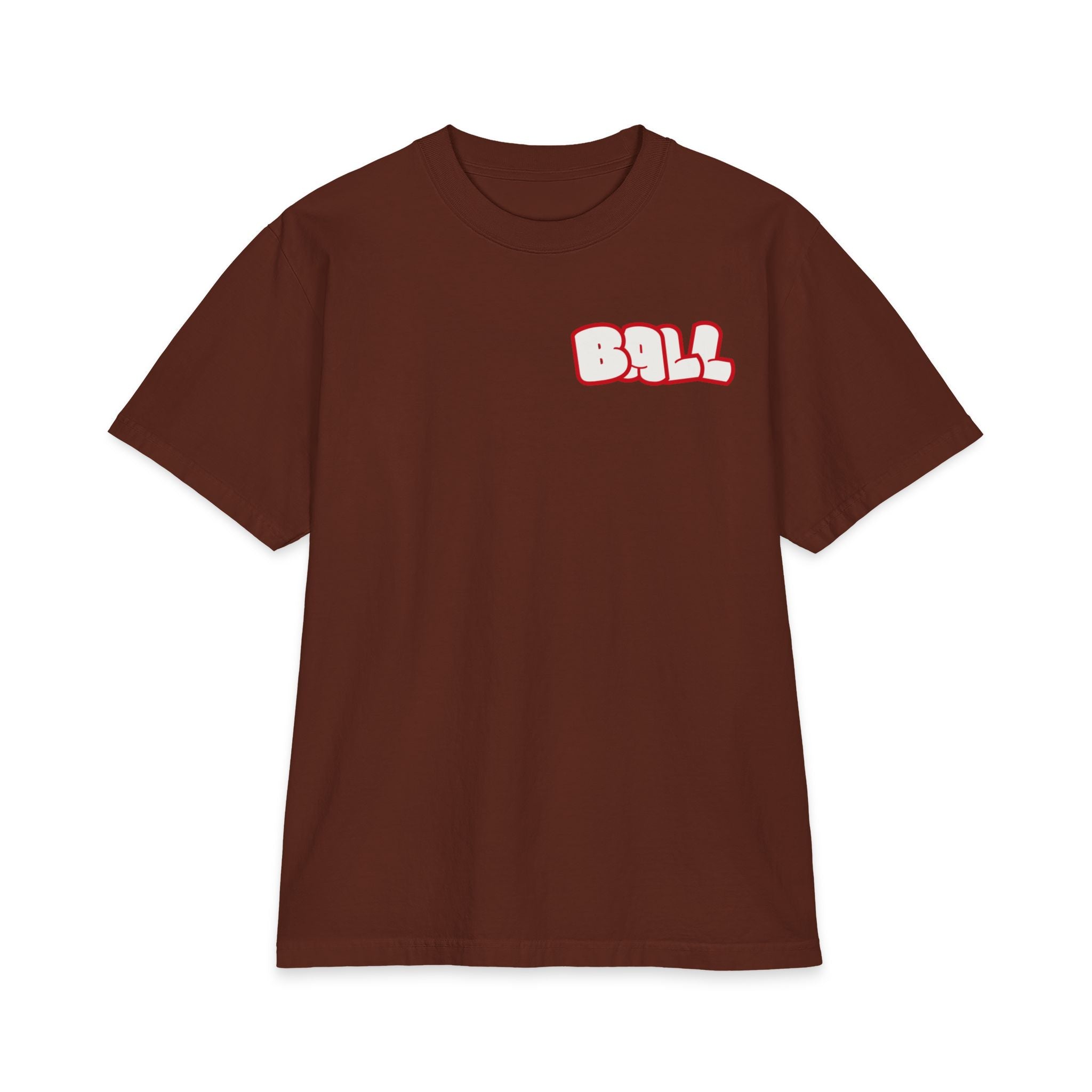 Ball Graphic T‑Shirt — Retro Bubble Logo Chest Print