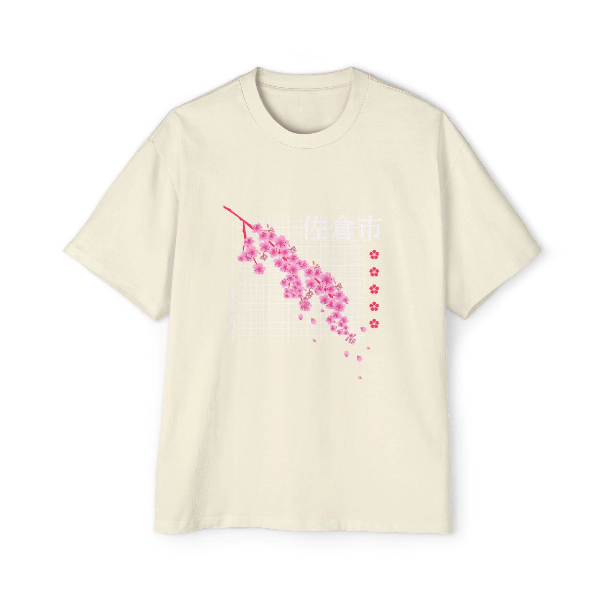 Cherry Blossom City oversized heavy T-shirt