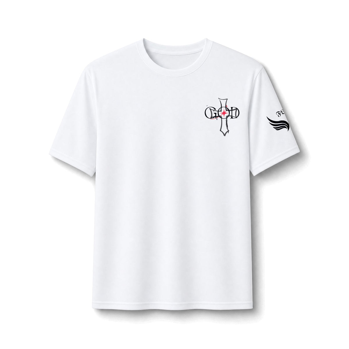 Performance Tee — 'Child' Cross Heart Minimalist Athletic Shirt