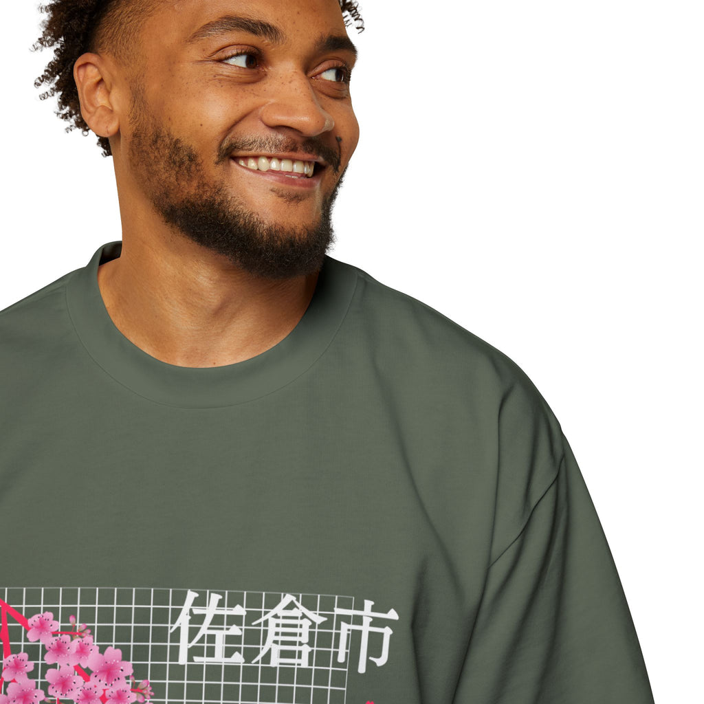 Cherry Blossom City oversized heavy T-shirt