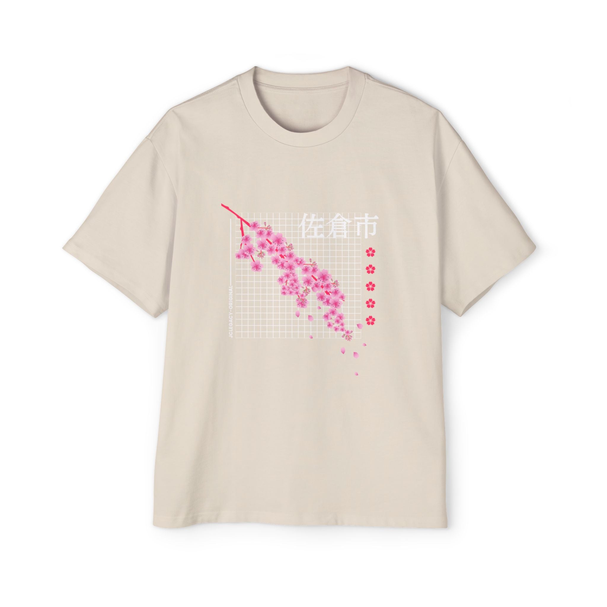 Cherry Blossom City oversized heavy T-shirt