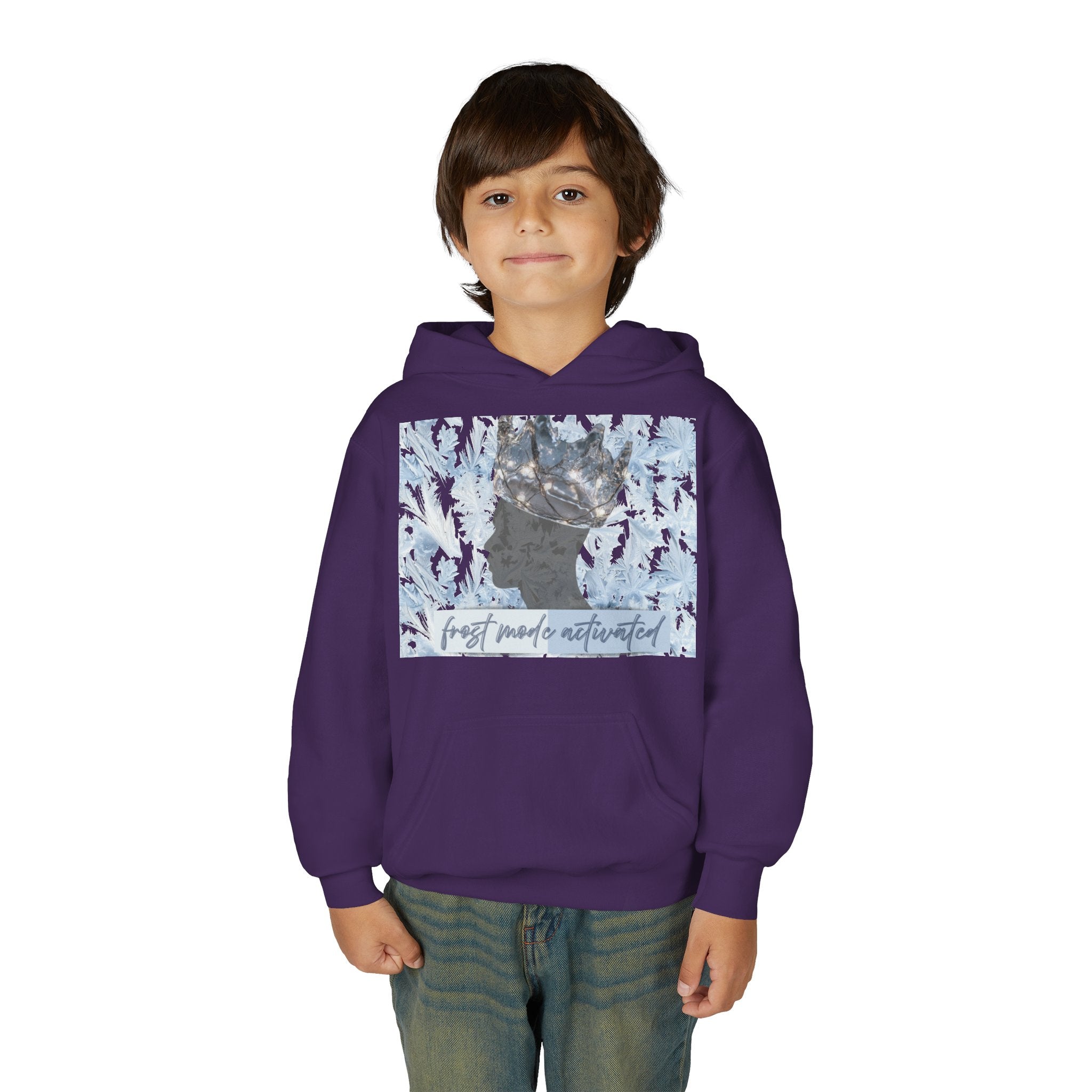 Youth Hoodie — "Frost Mode Activated" Graphic Sweatshirt