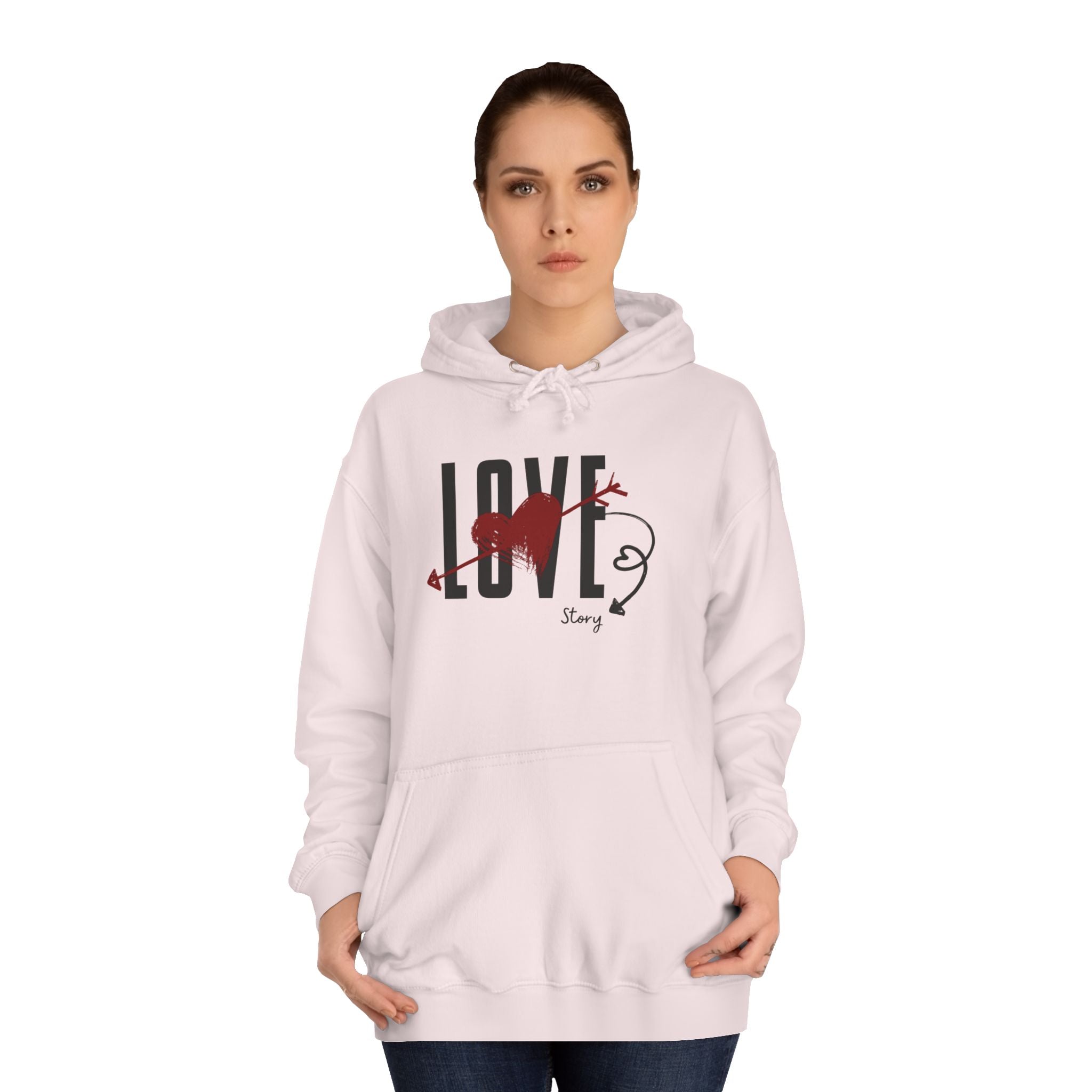 Love Heart Arrow Hoodie – Romantic College Pullover