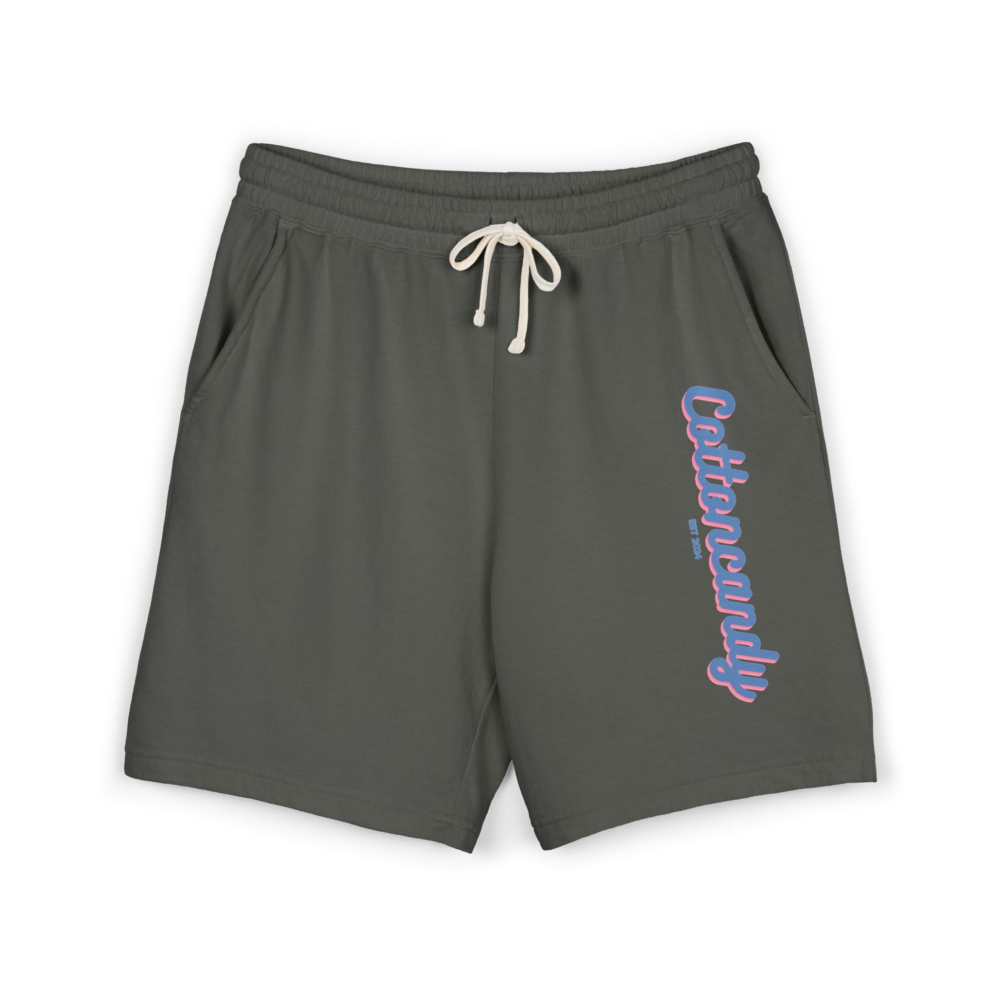 Cotton Candy Graphic Sweat Shorts — Lightweight Garment-Dyed Fleece