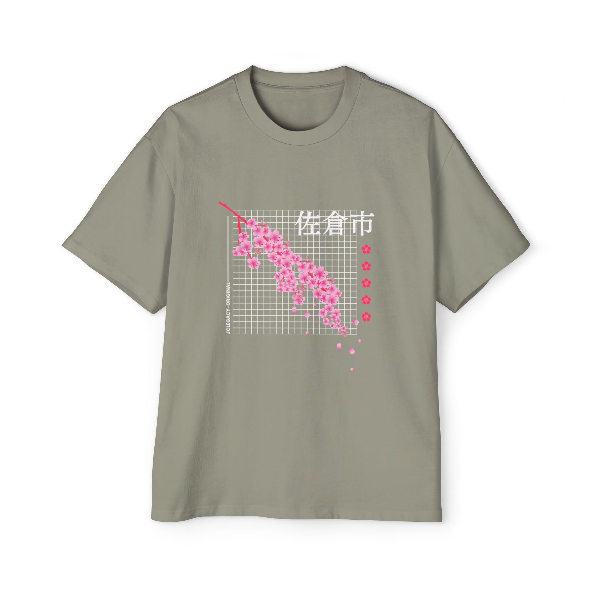 Cherry Blossom City oversized heavy T-shirt