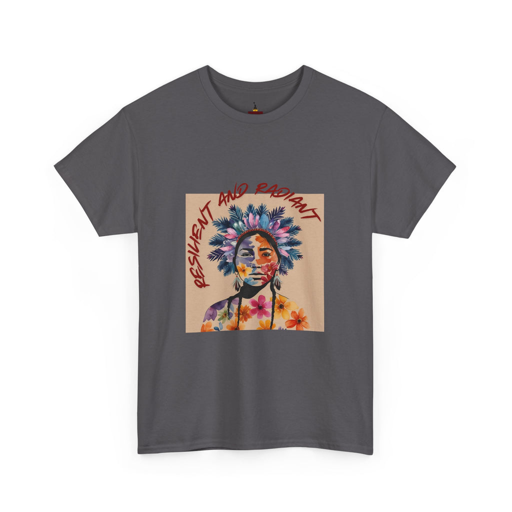 Empowered Floral Unisex Heavy Cotton Tee - Fresh & Radiant Design