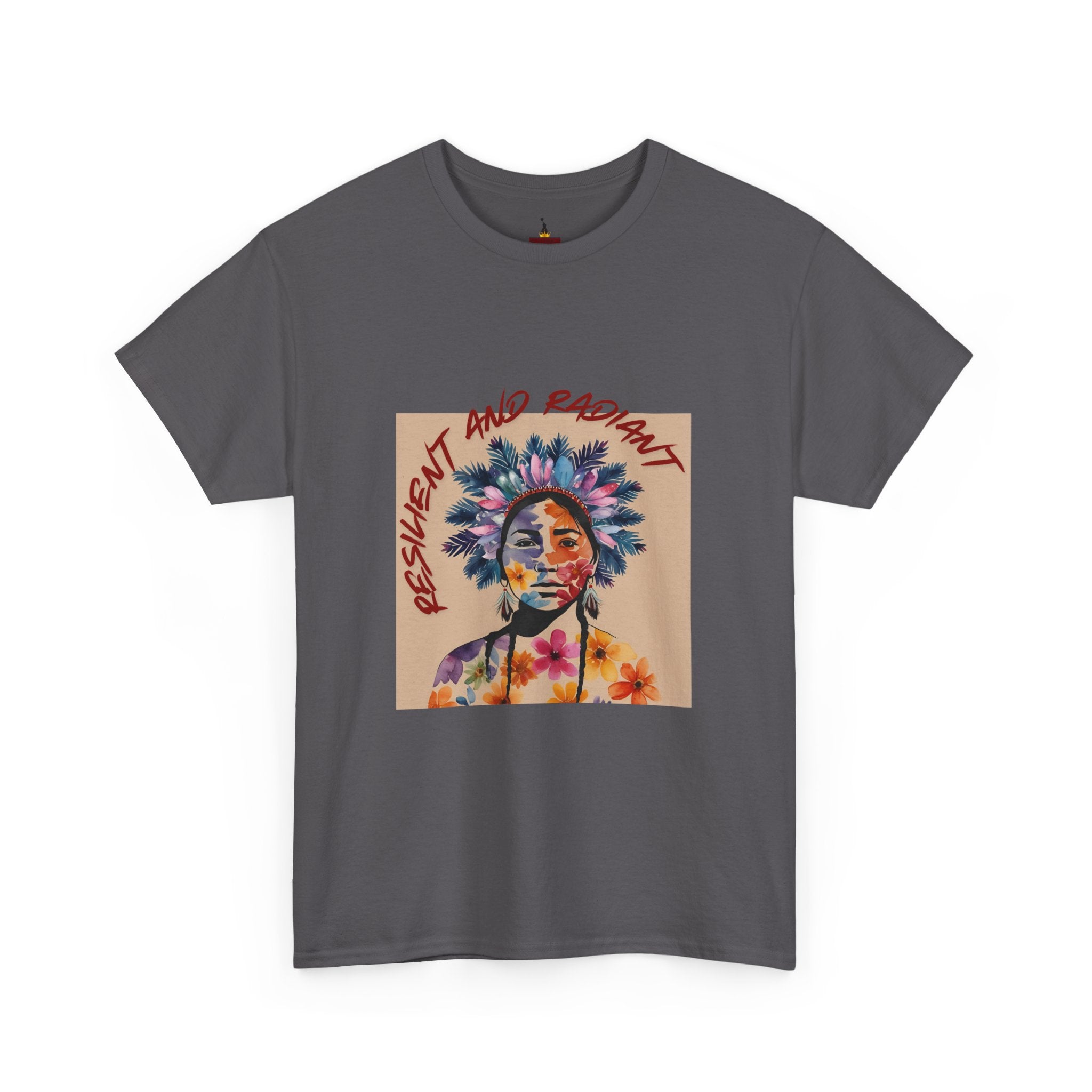 Empowered Floral Unisex Heavy Cotton Tee - Fresh & Radiant Design